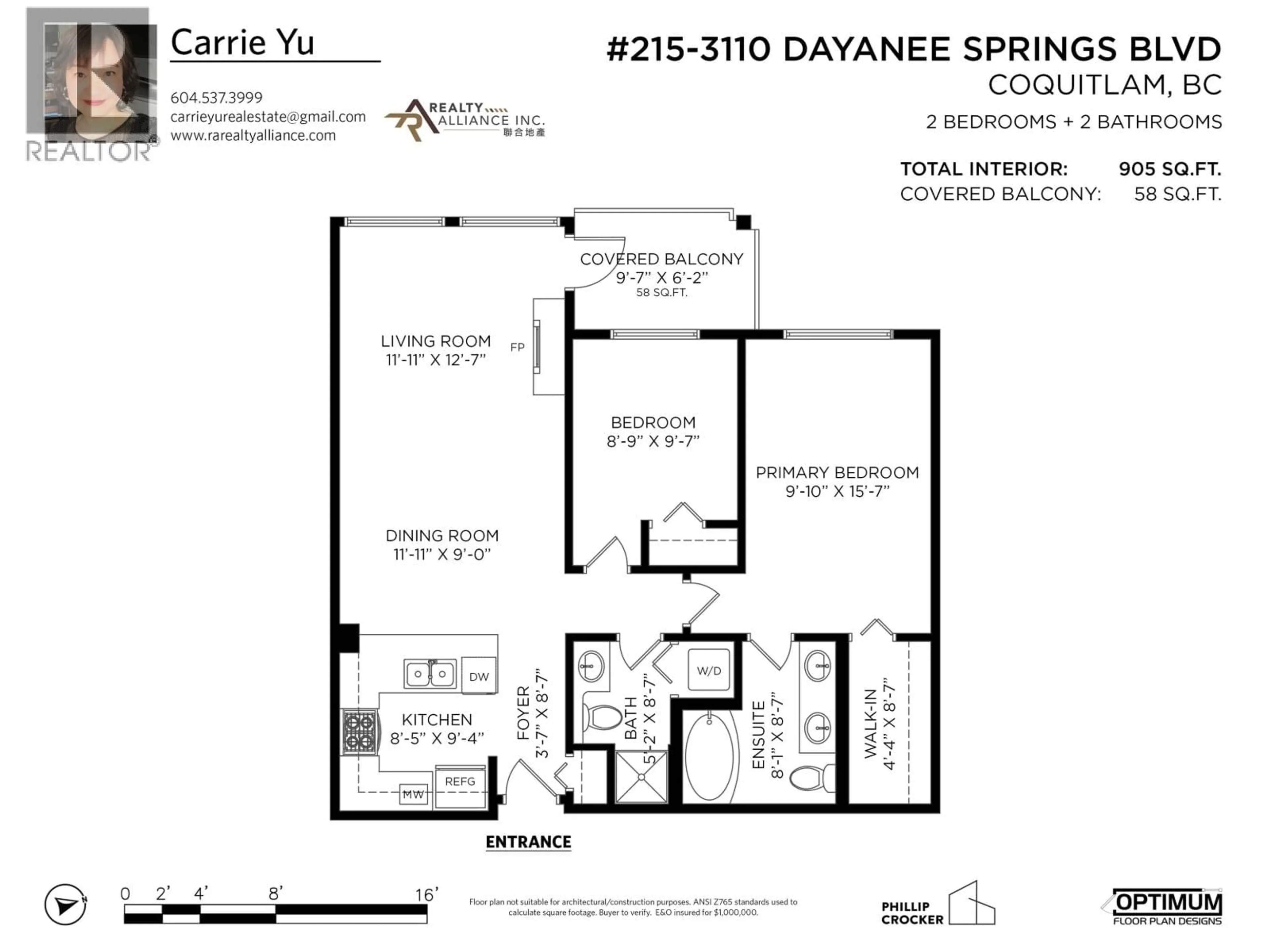 Floor plan for 215 - 3110 DAYANEE SPRINGS BOULEVARD, Coquitlam British Columbia V3E0B4