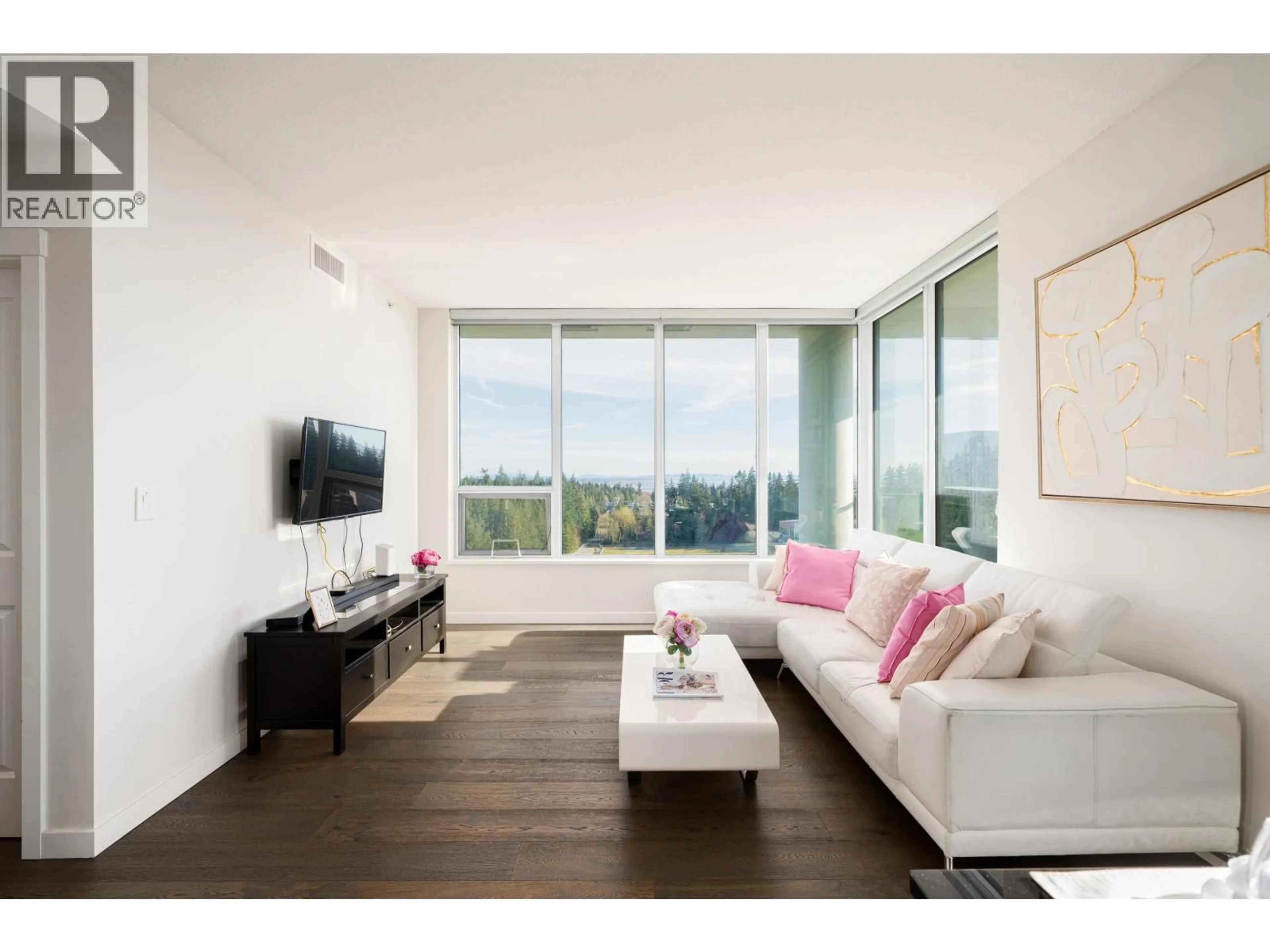 Living room with furniture, wood/laminate floor for 1309 - 3487 BINNING ROAD, Vancouver British Columbia V6S0K8