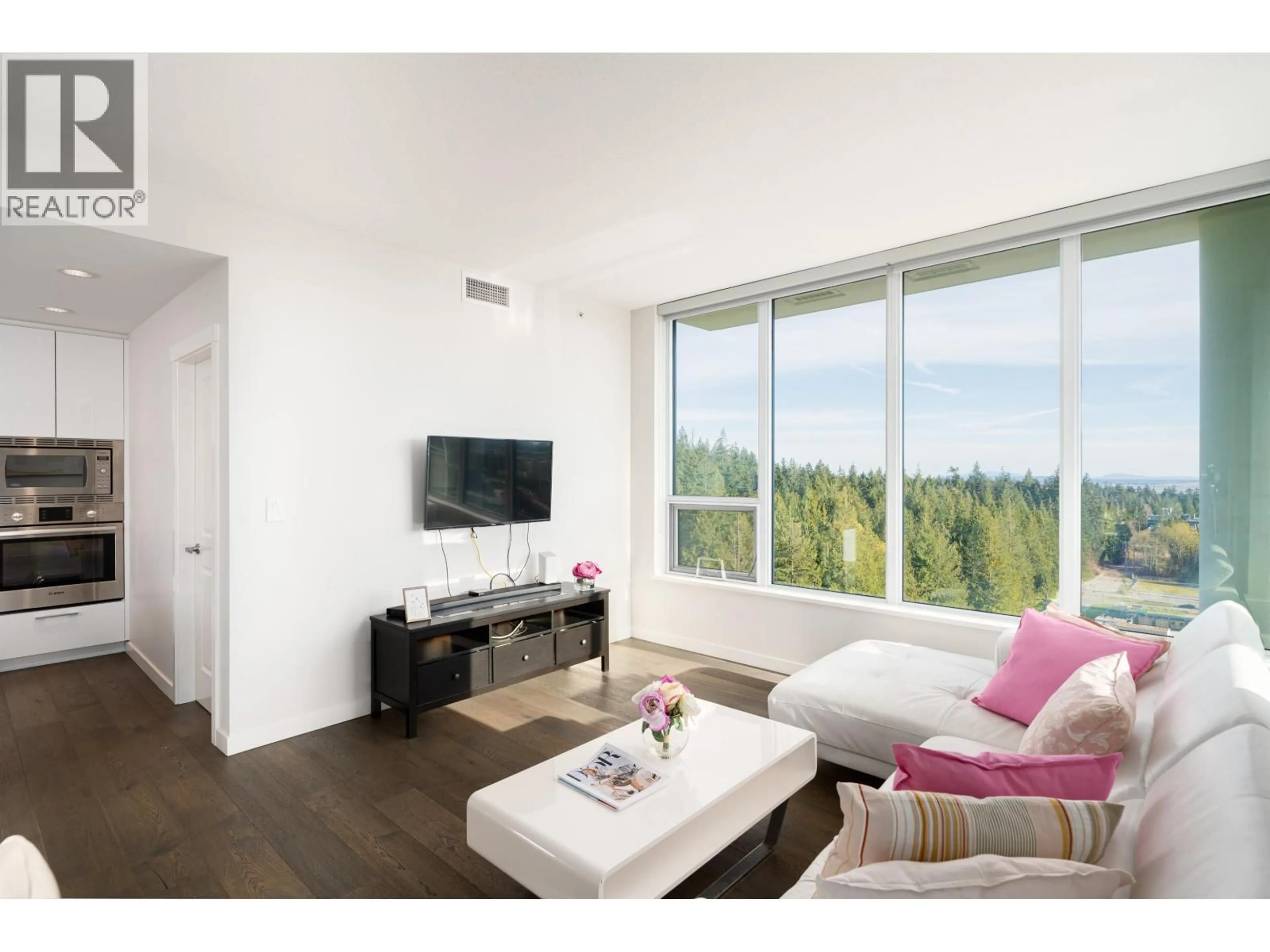 Living room with furniture, wood/laminate floor for 1309 - 3487 BINNING ROAD, Vancouver British Columbia V6S0K8