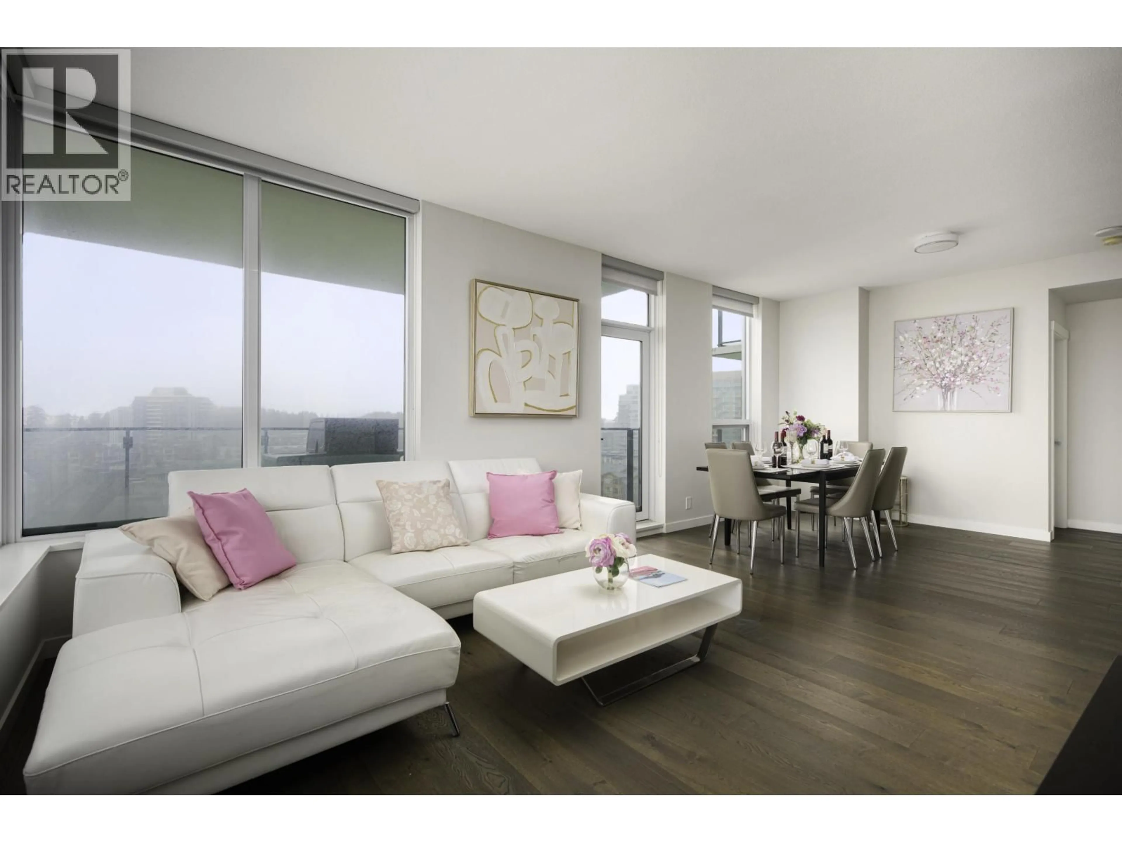 Living room with furniture, wood/laminate floor for 1309 - 3487 BINNING ROAD, Vancouver British Columbia V6S0K8