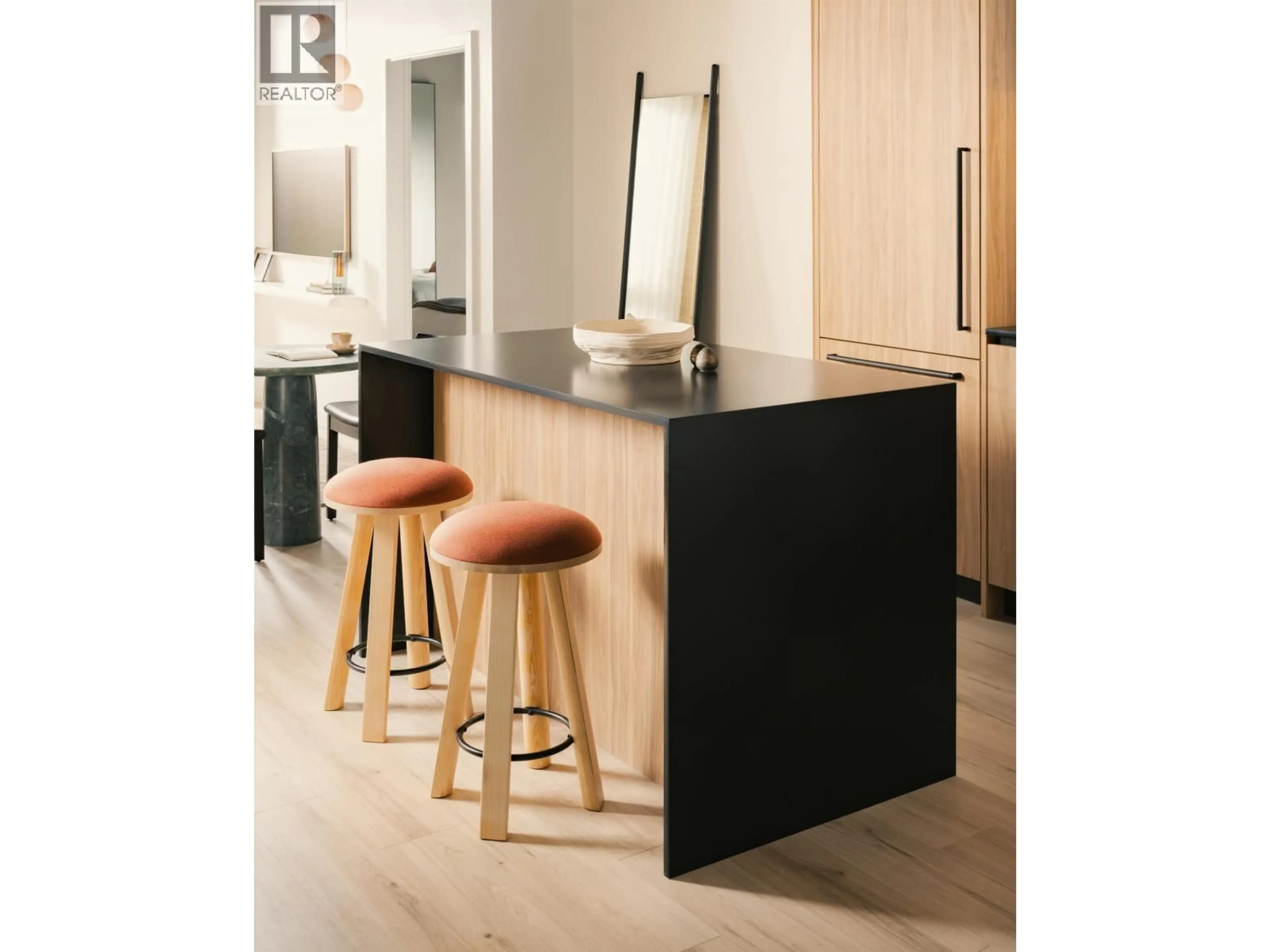 Contemporary kitchen, wood/laminate floor for 213 - 5060 JAMES STREET, Vancouver British Columbia V5V3J4