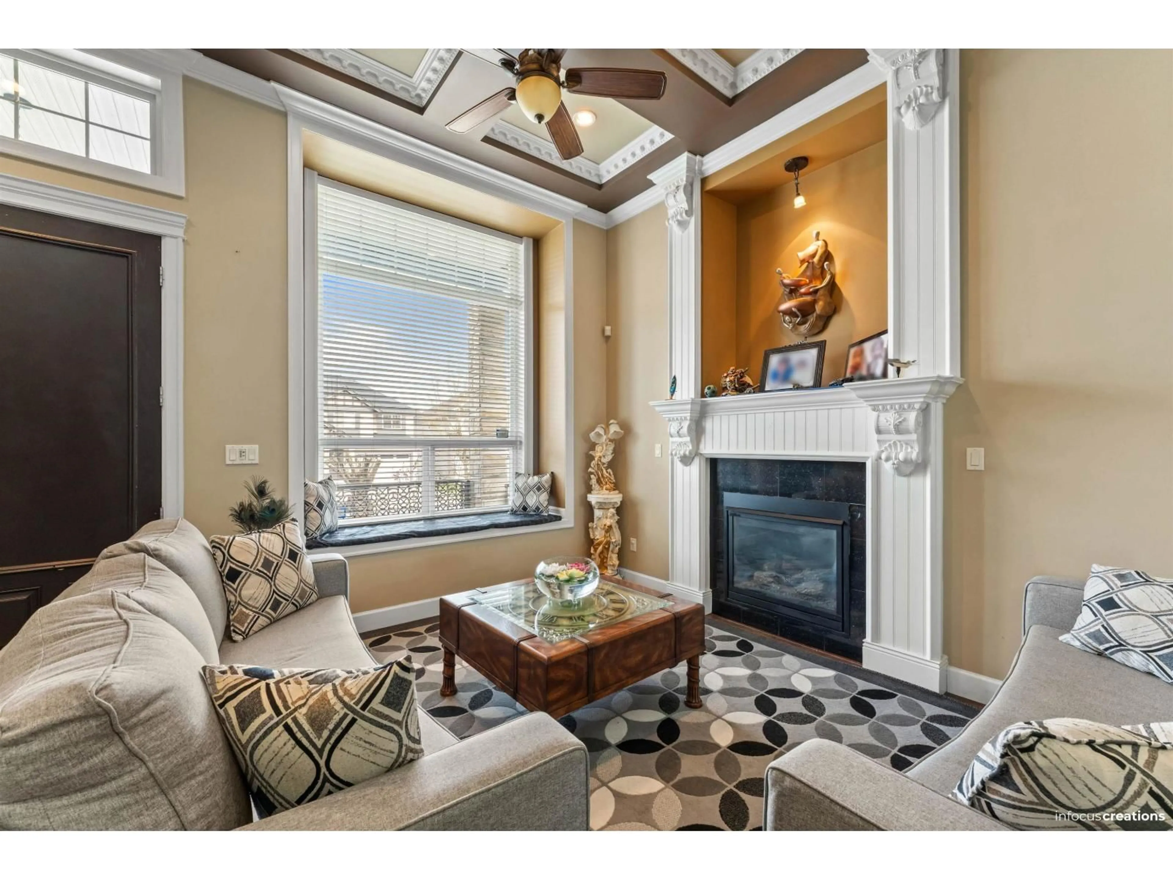 Living room with furniture, ceramic/tile floor for 14750 61ST AVENUE, Surrey British Columbia V3S3W5