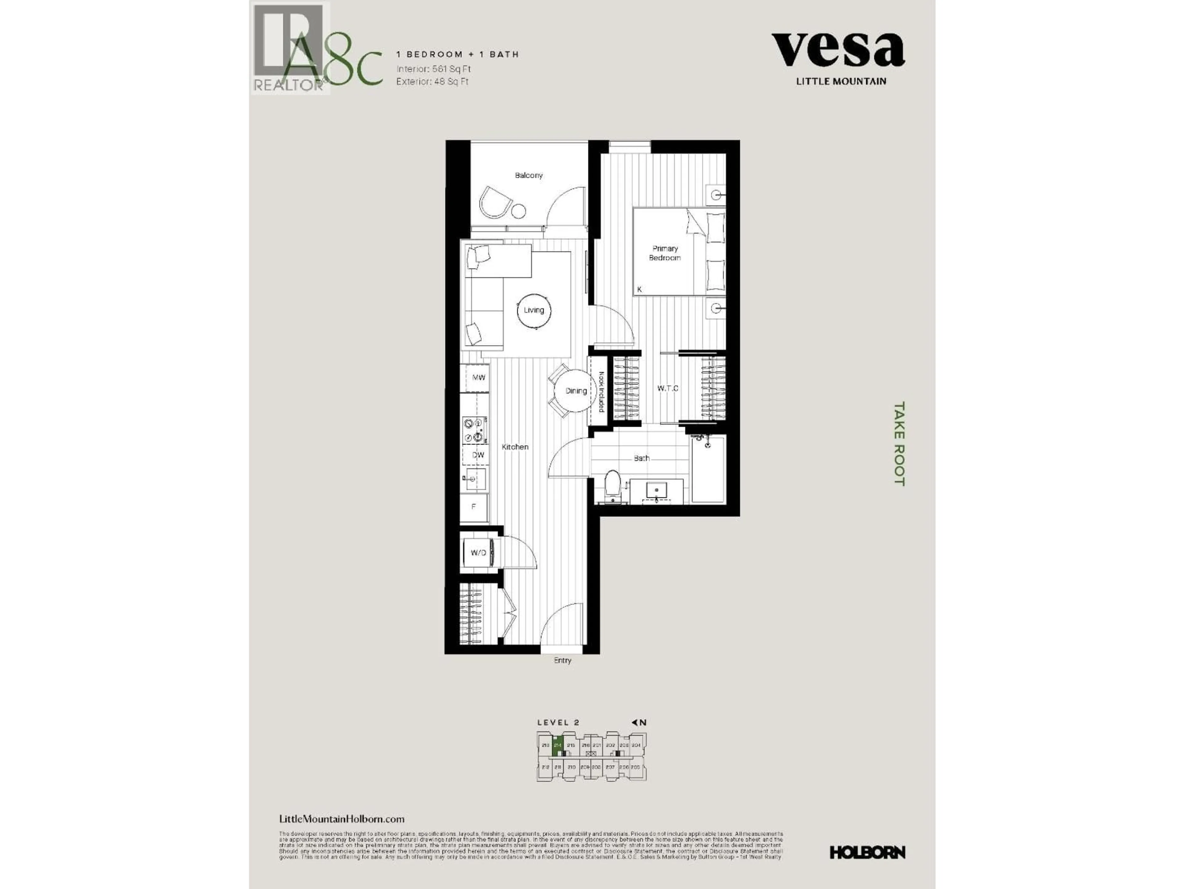 Floor plan for 214 - 5060 JAMES STREET, Vancouver British Columbia V5V3J4