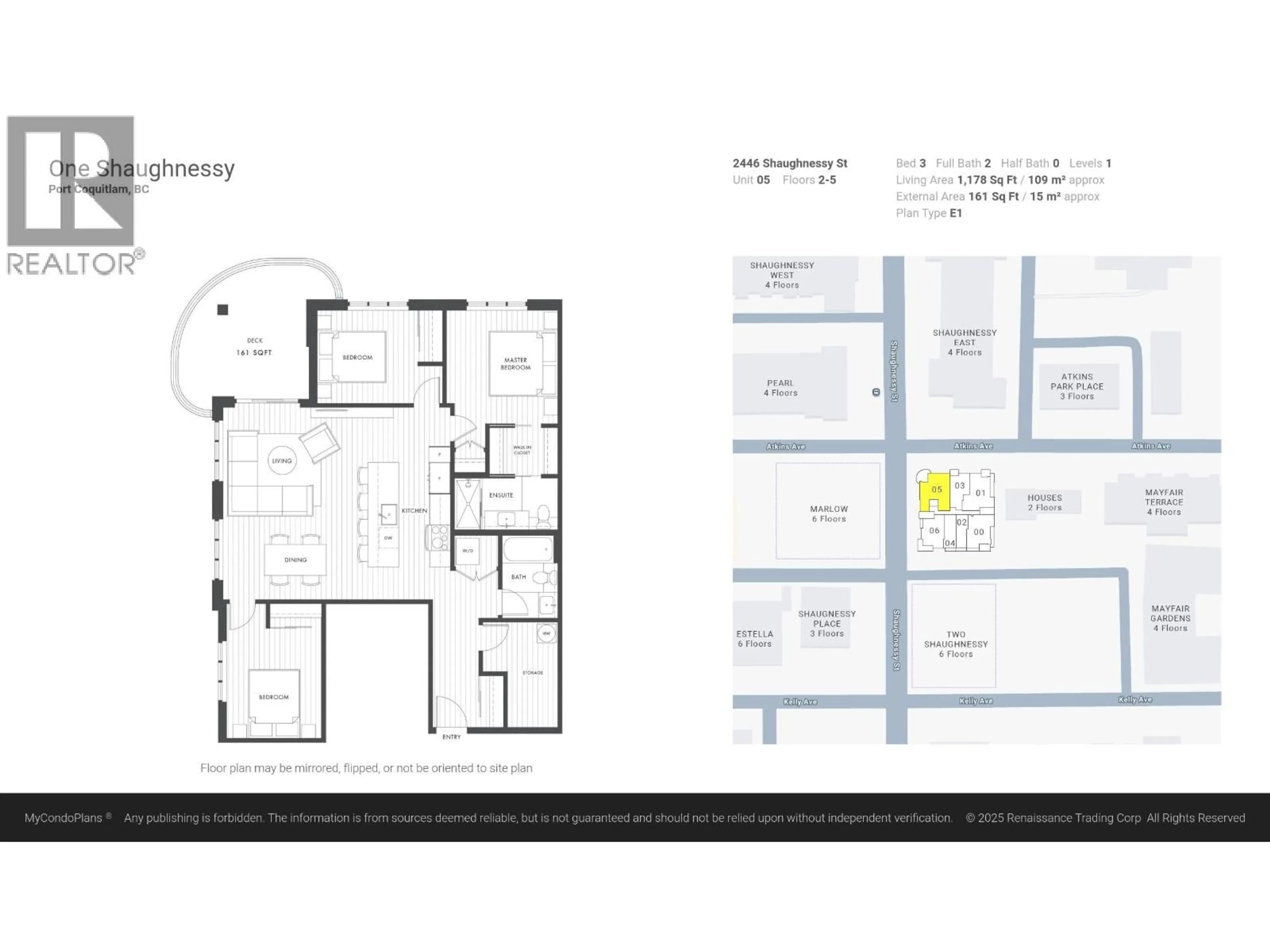 Floor plan for 505 - 2446 SHAUGHNESSY STREET, Port Coquitlam British Columbia V3C0T7