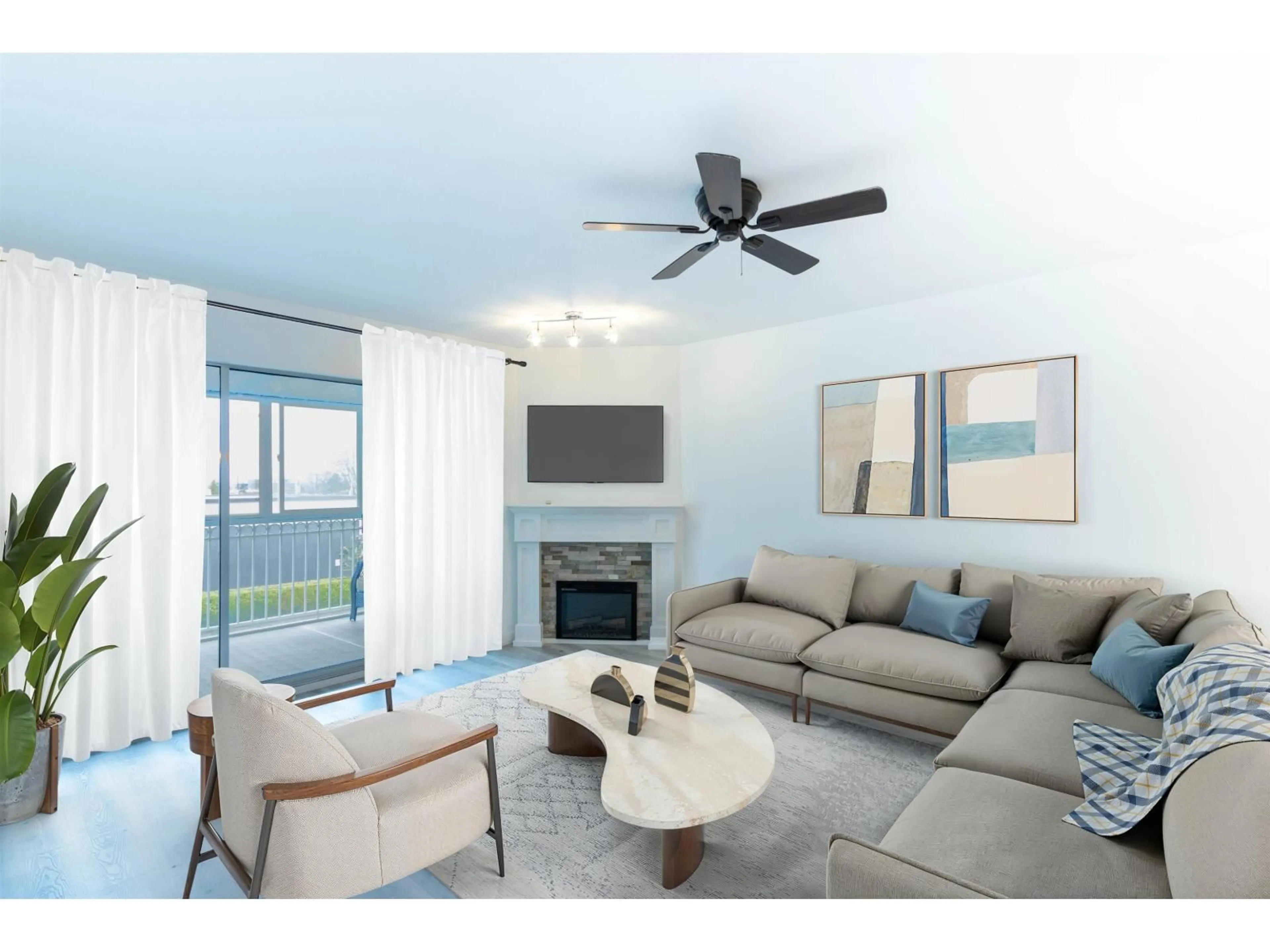 Living room with furniture, unknown for 201 - 2491 GLADWIN ROAD, Abbotsford British Columbia V2T3N8