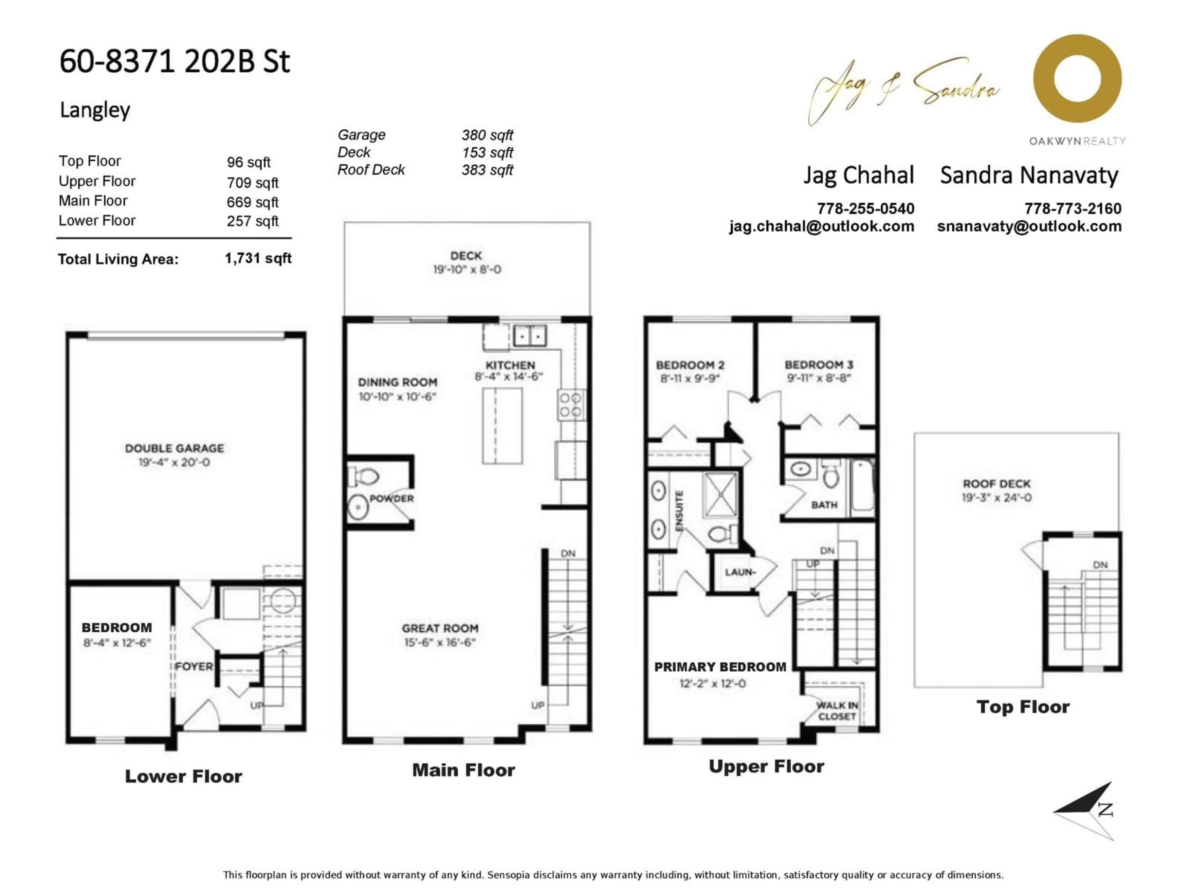 Floor plan for 60 - 8371 202B STREET, Langley British Columbia V2Y4K6