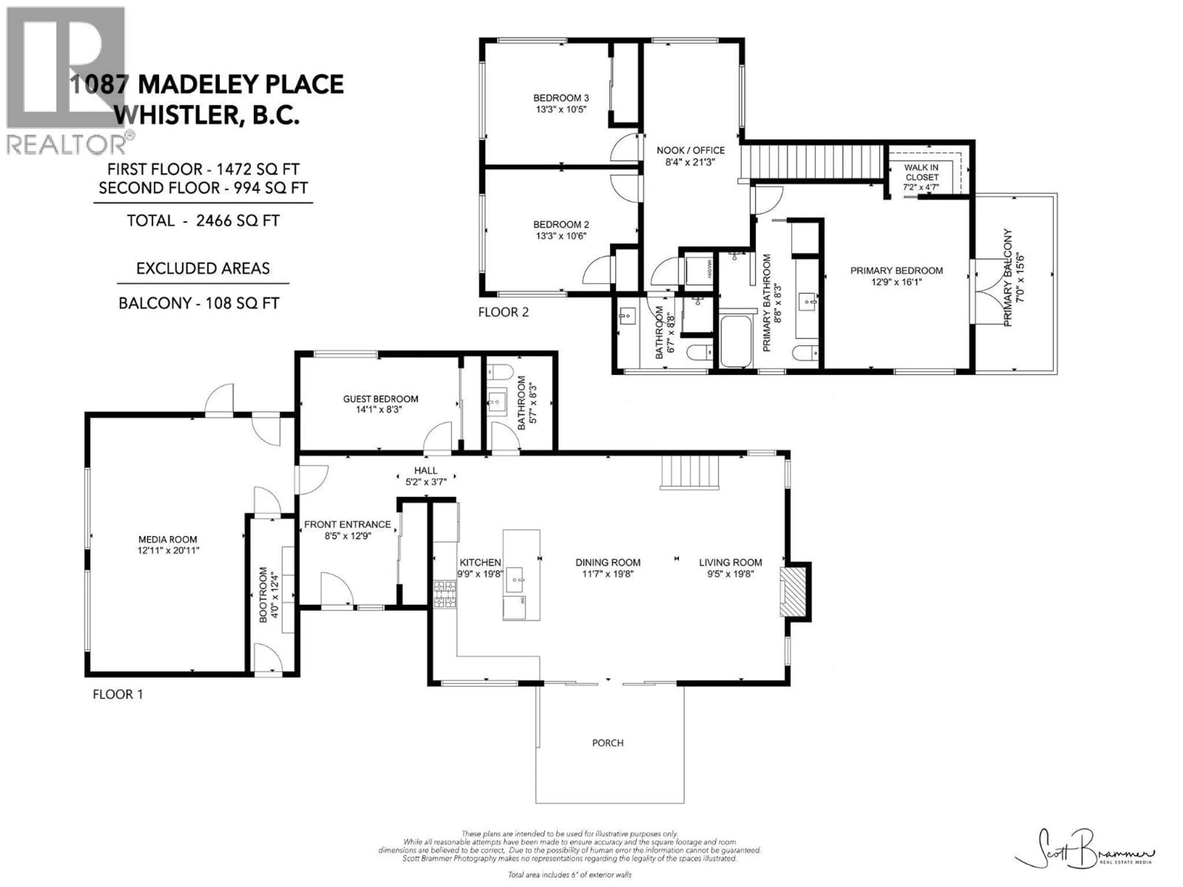 Floor plan for 1087 MADELEY PLACE, Whistler British Columbia V8E0K6