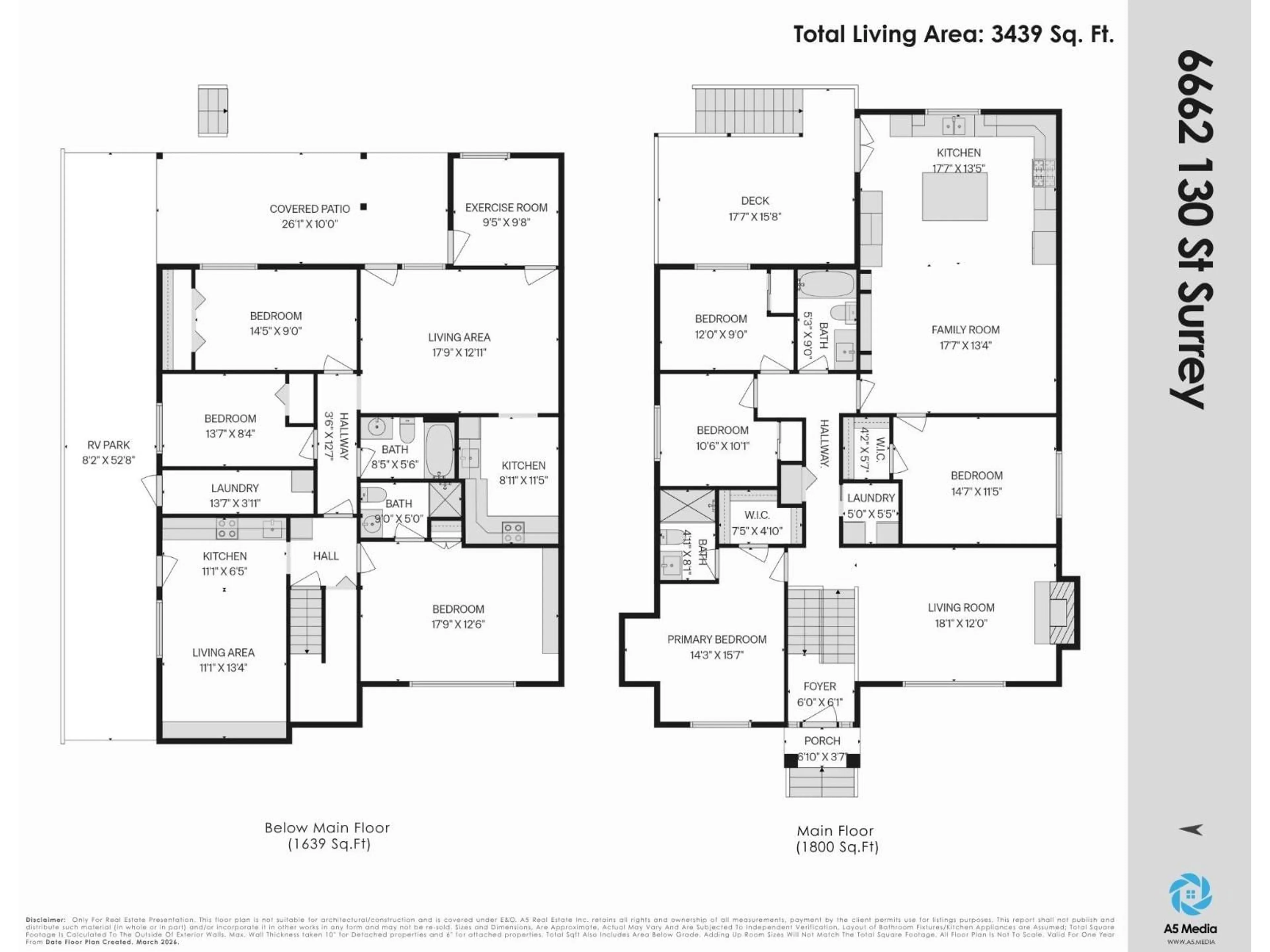 Floor plan for 6662 130 STREET, Surrey British Columbia V3W4J3