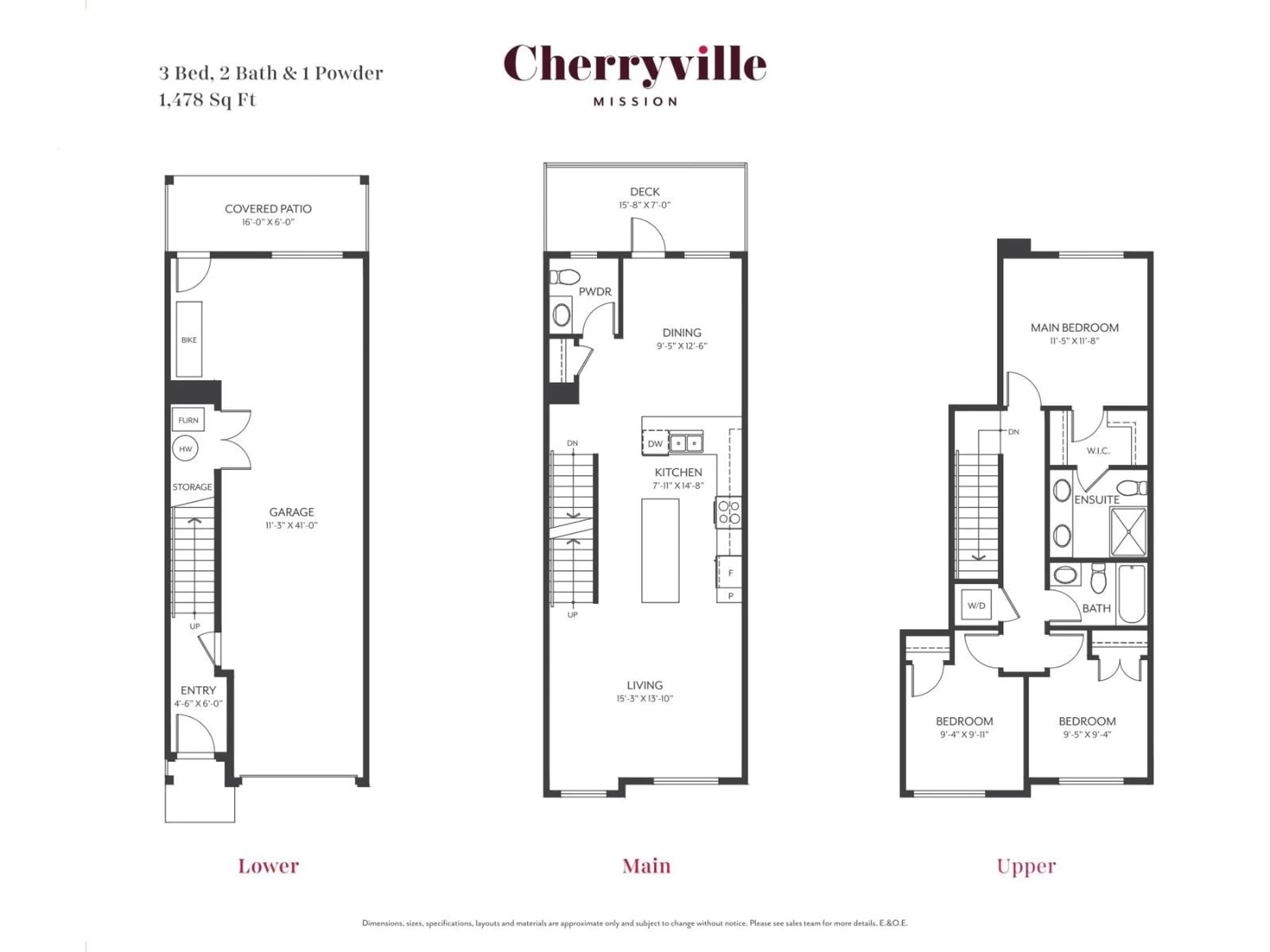 Floor plan for 16 - 8430 NOTTMAN STREET, Mission British Columbia V2V0L2