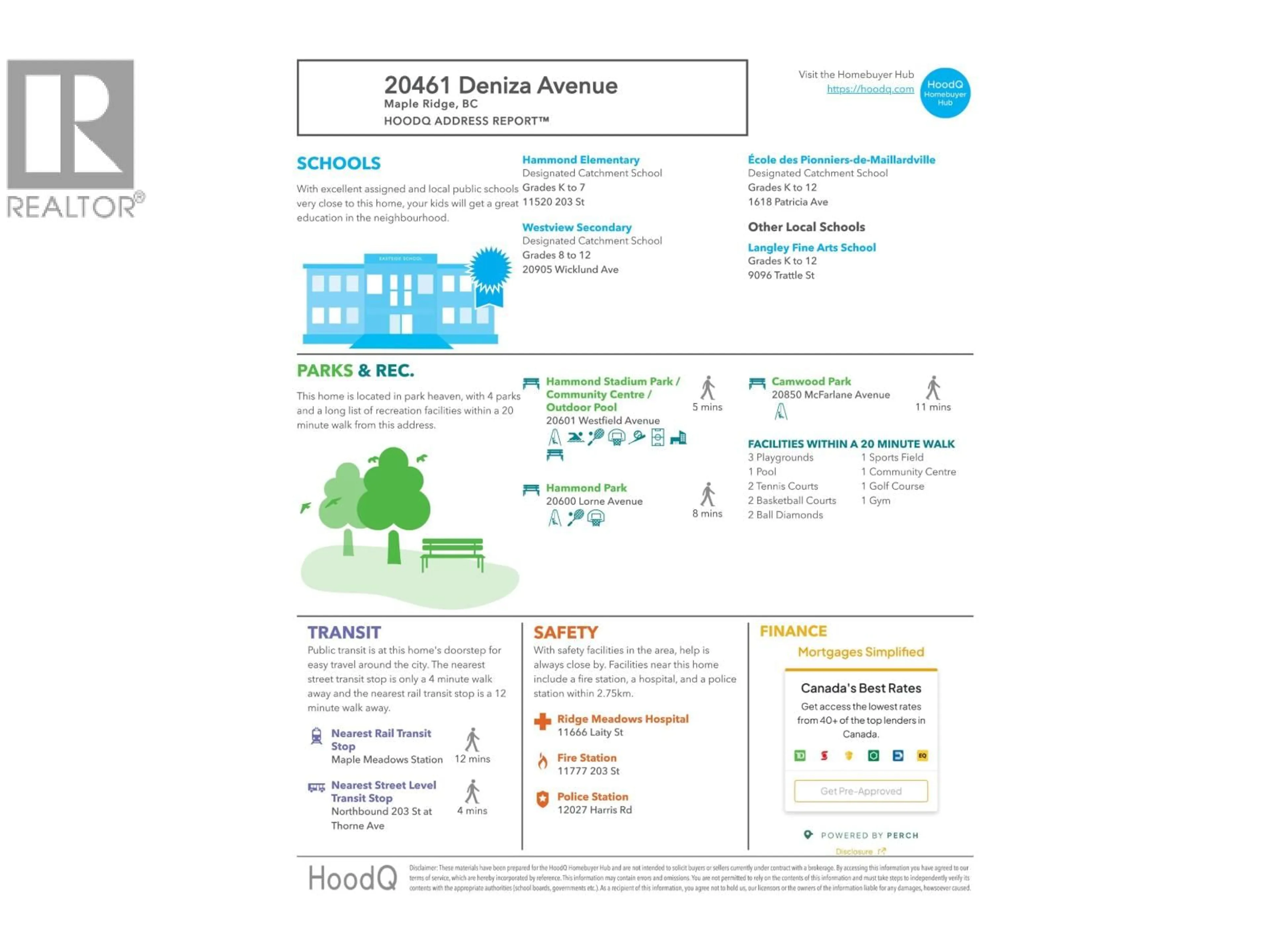 Floor plan for 20461 DENIZA AVENUE, Maple Ridge British Columbia V2X8T7