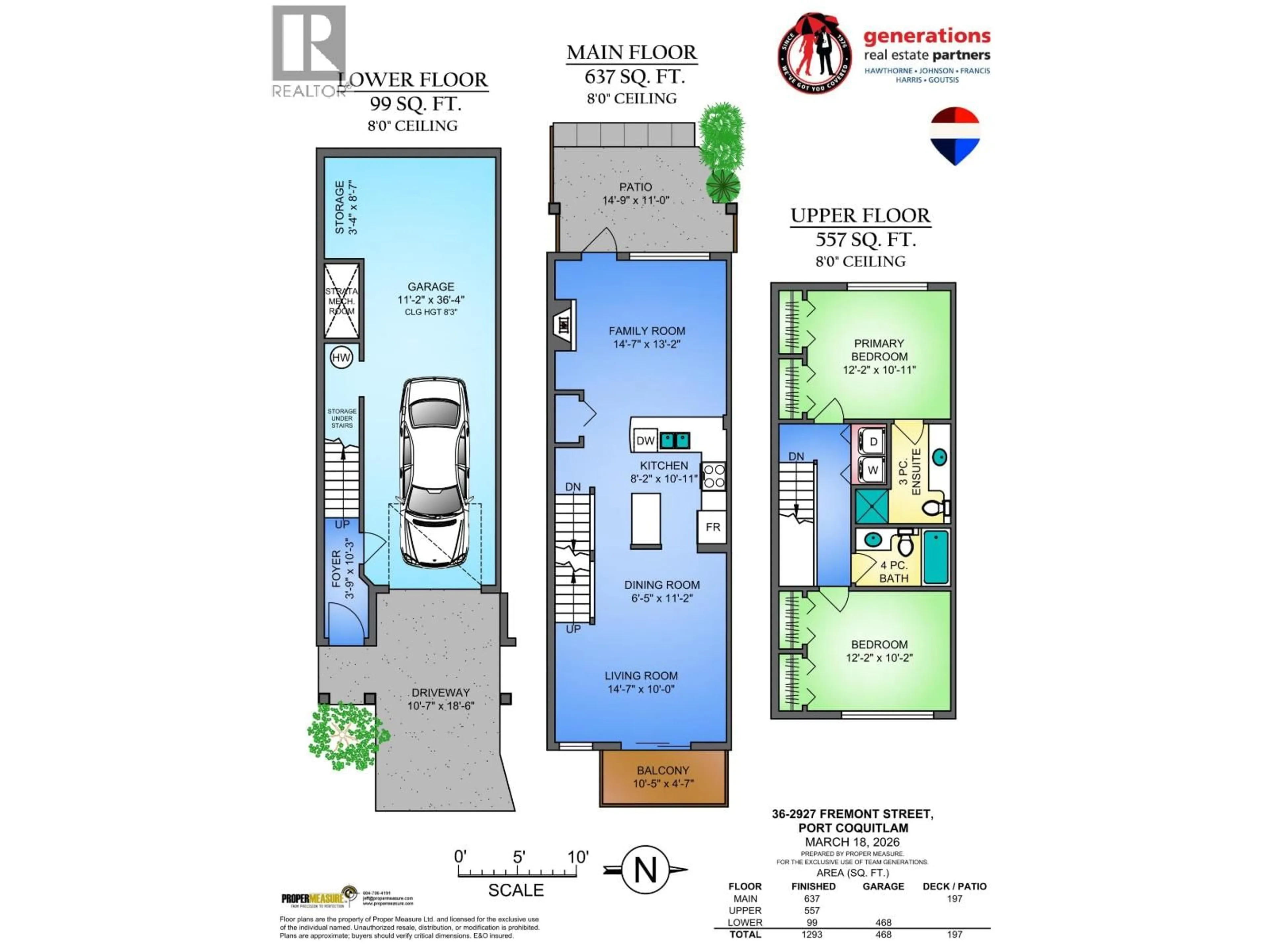 Floor plan for 36 - 2927 FREMONT STREET, Port Coquitlam British Columbia V3B7X8