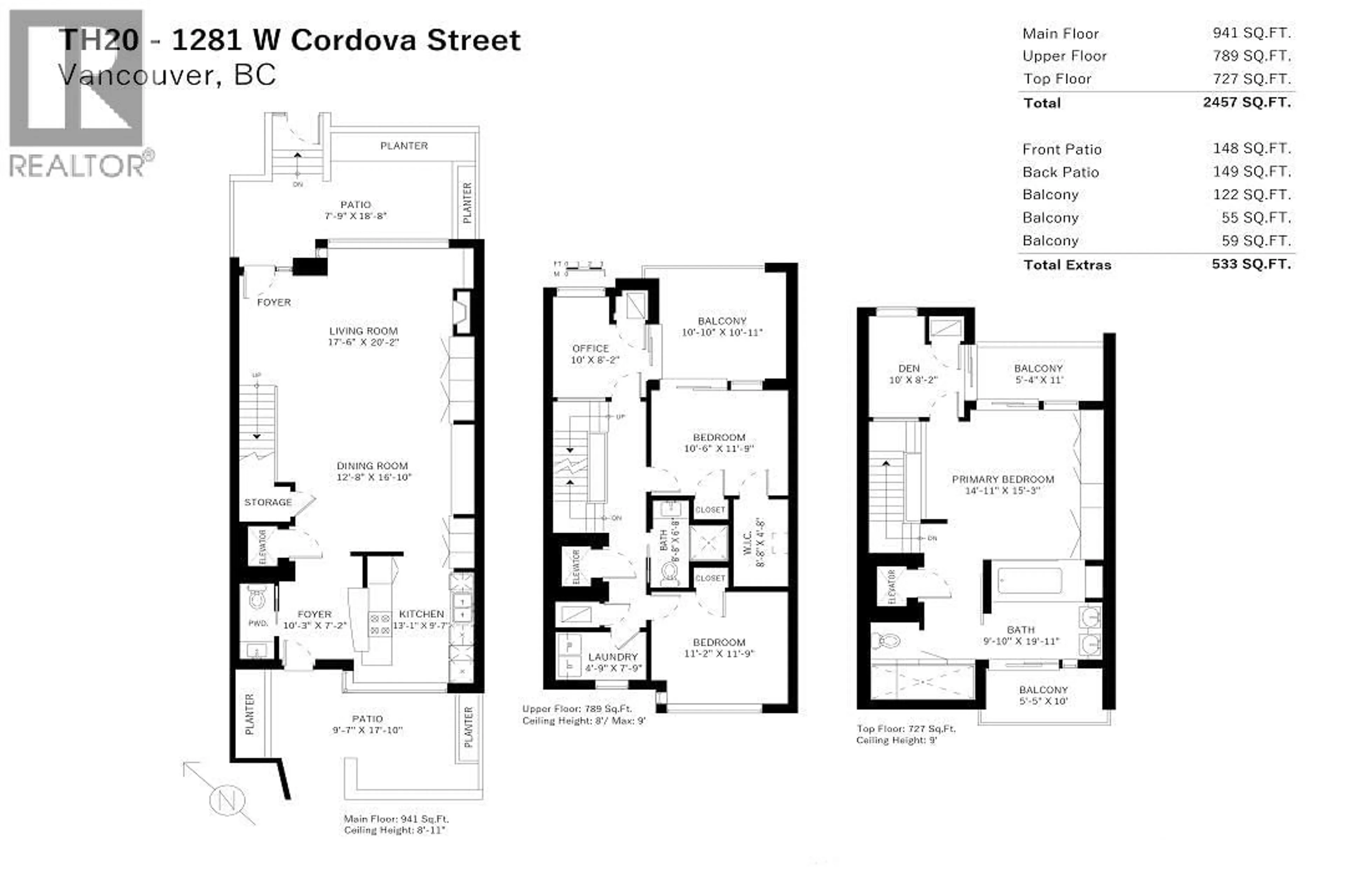 Floor plan for TH20 - 1281 CORDOVA STREET, Vancouver British Columbia V6C3R5