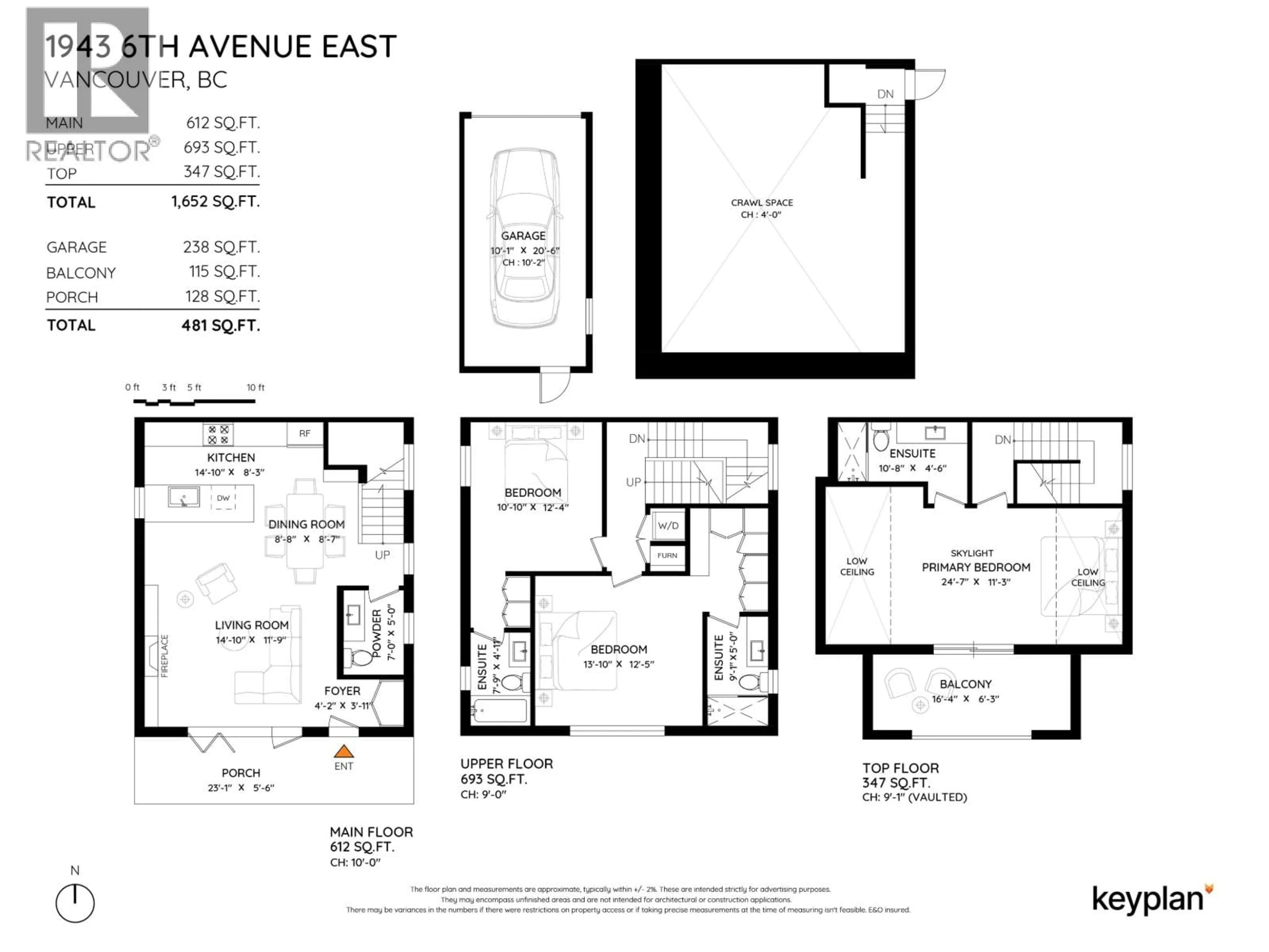 Floor plan for 1943 6TH AVENUE, Vancouver British Columbia V5N1P6