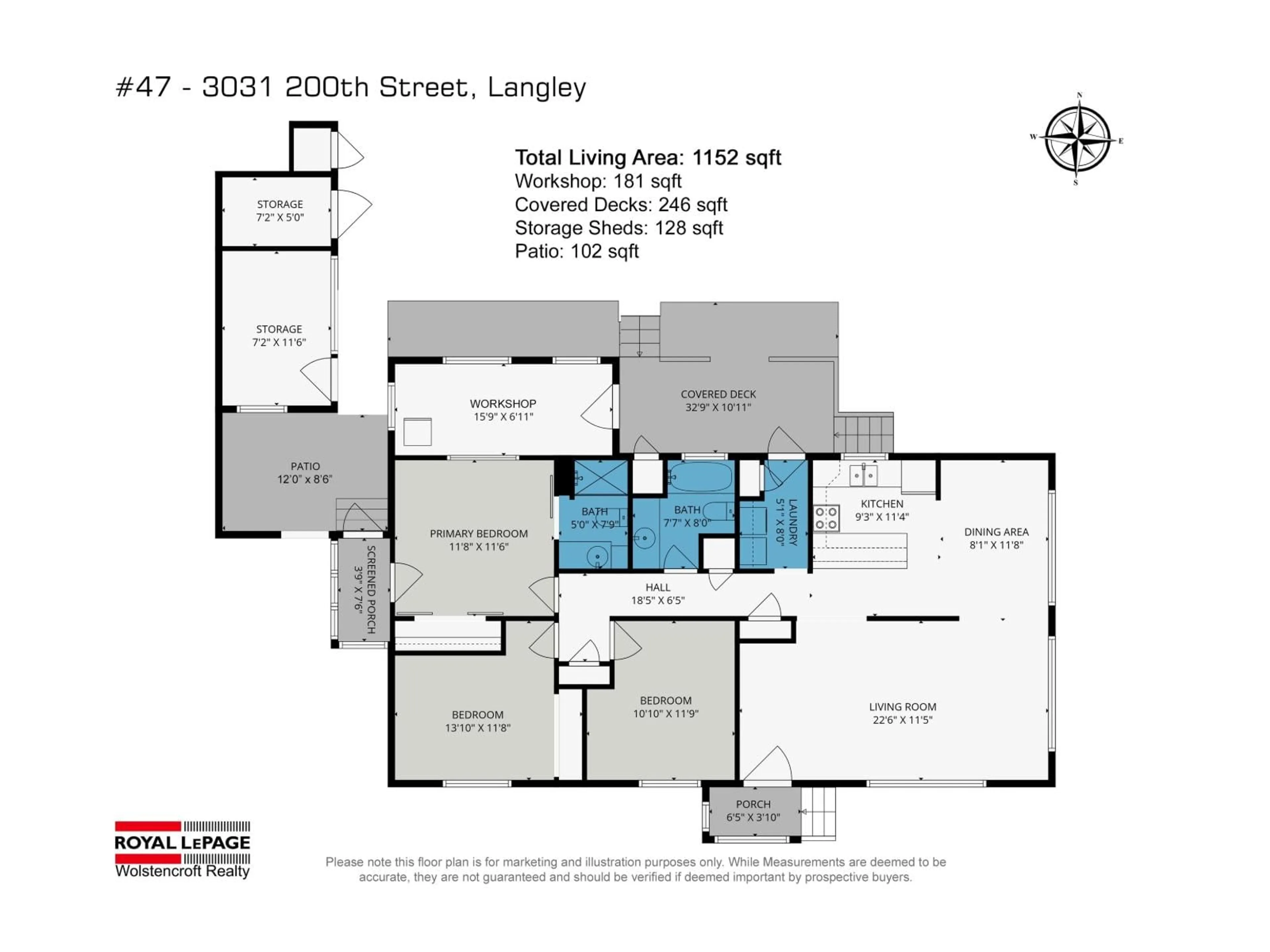 Floor plan for 47 - 3031 200 STREET, Langley British Columbia V2Z1N5