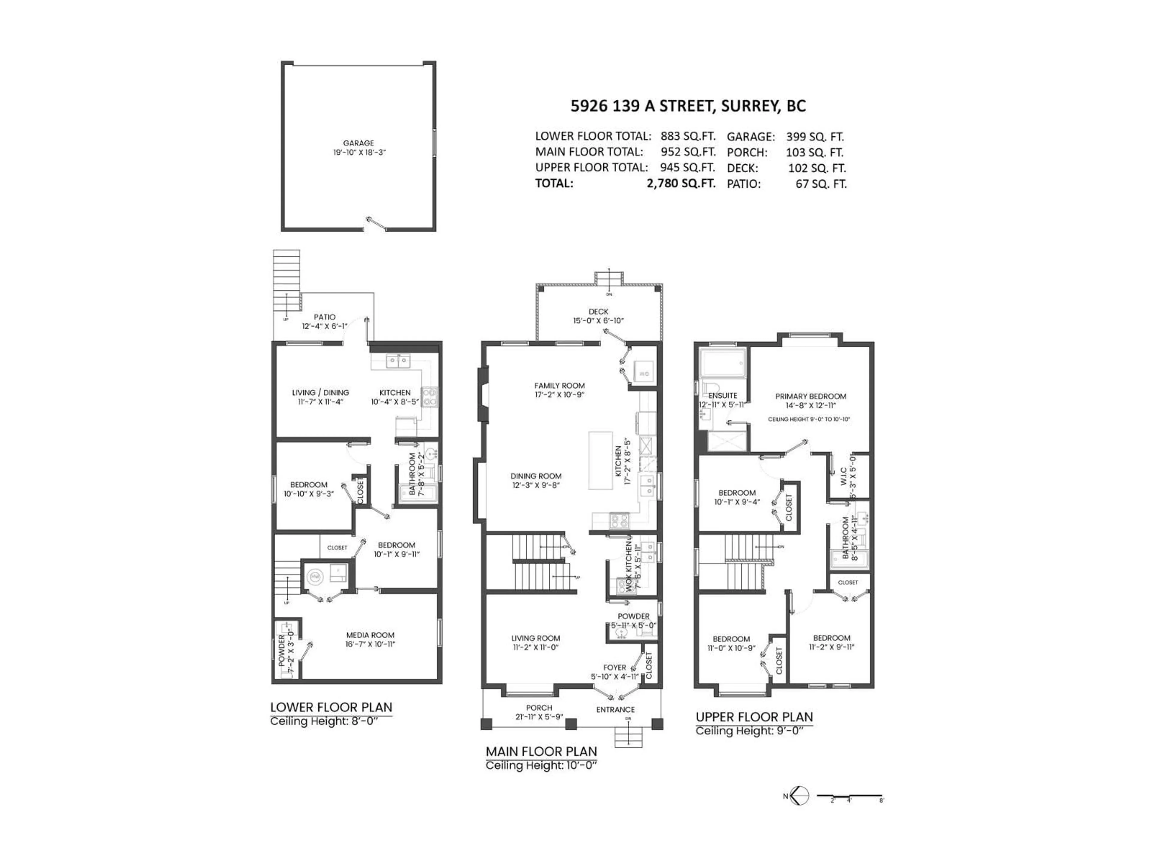 Floor plan for 5926 139A STREET, Surrey British Columbia V3X0G6