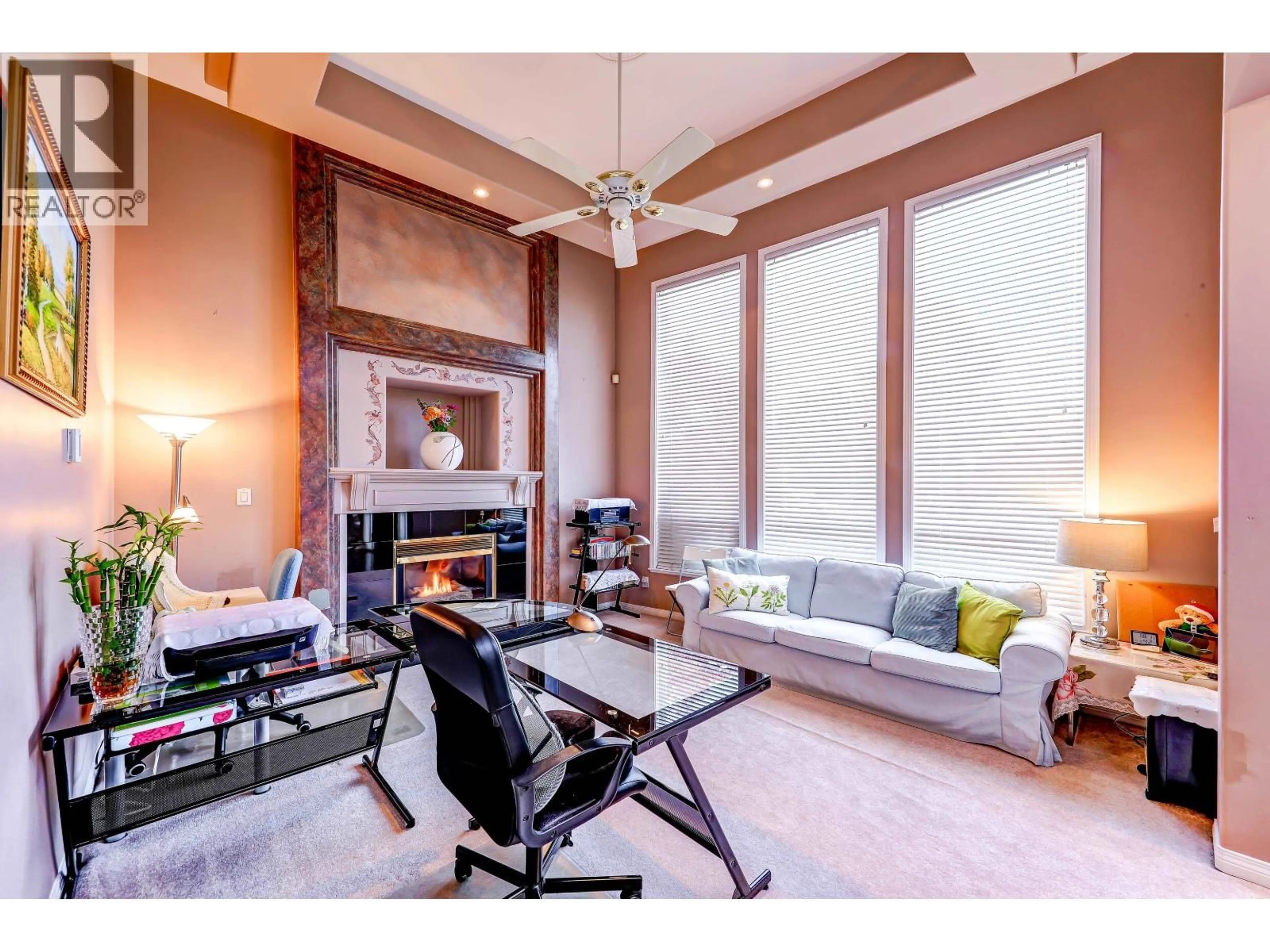 Living room with furniture, wood/laminate floor for 6200 GARRISON COURT, Richmond British Columbia V7C5S2