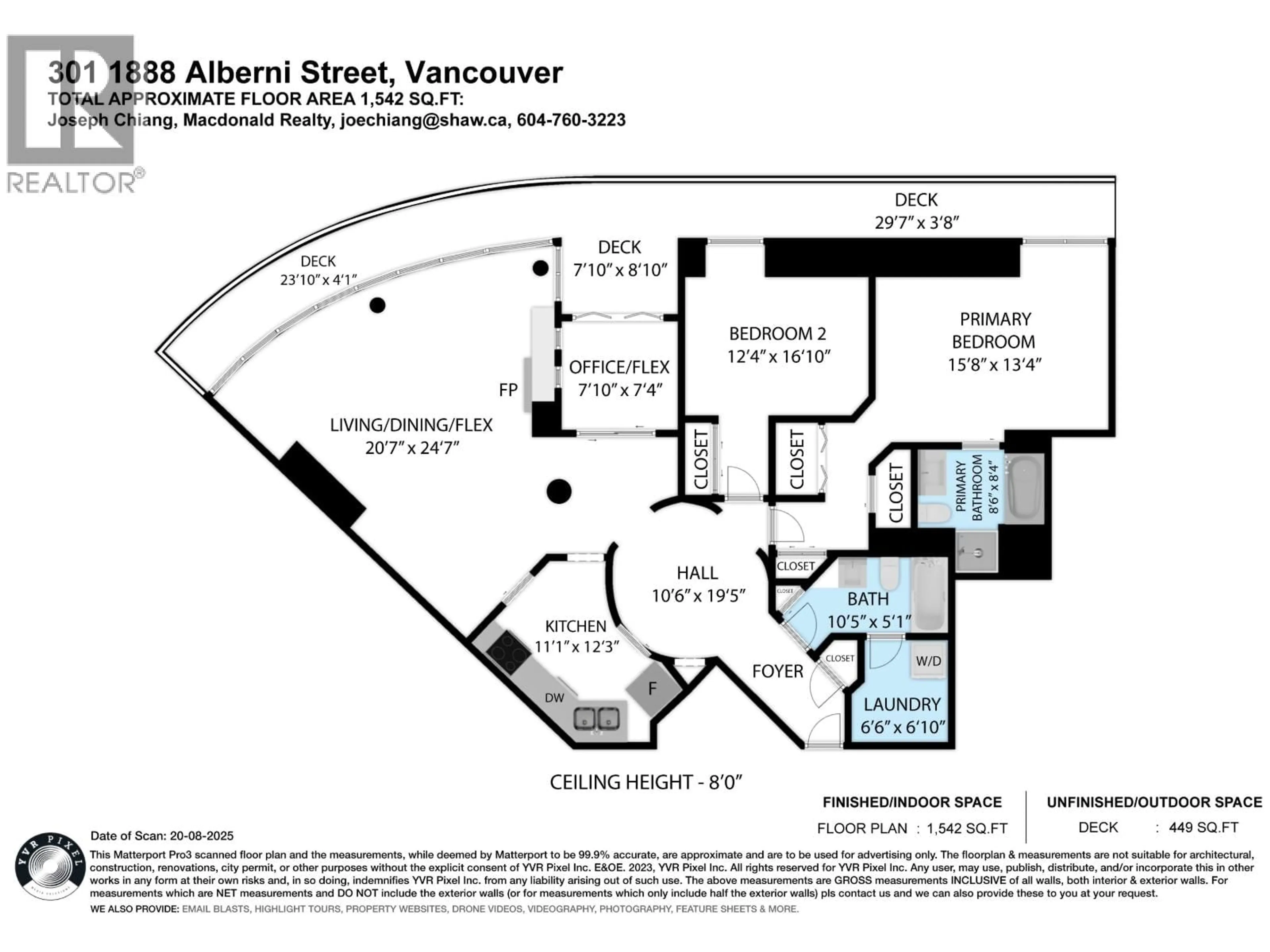 Floor plan for 301 - 1888 ALBERNI STREET, Vancouver British Columbia V6G1B3