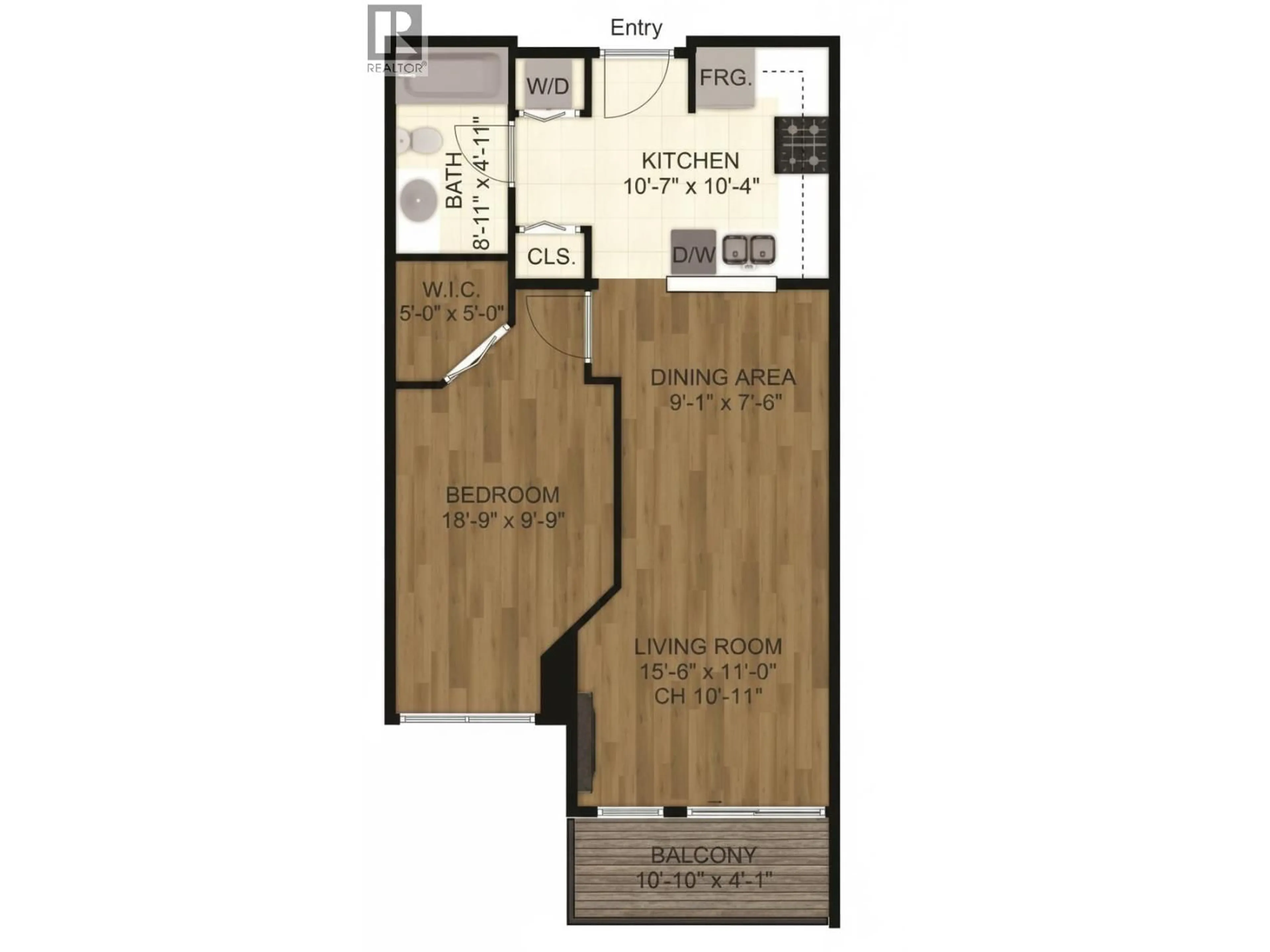 Floor plan for 407 - 2175 SALAL DRIVE, Vancouver British Columbia V6K4V2