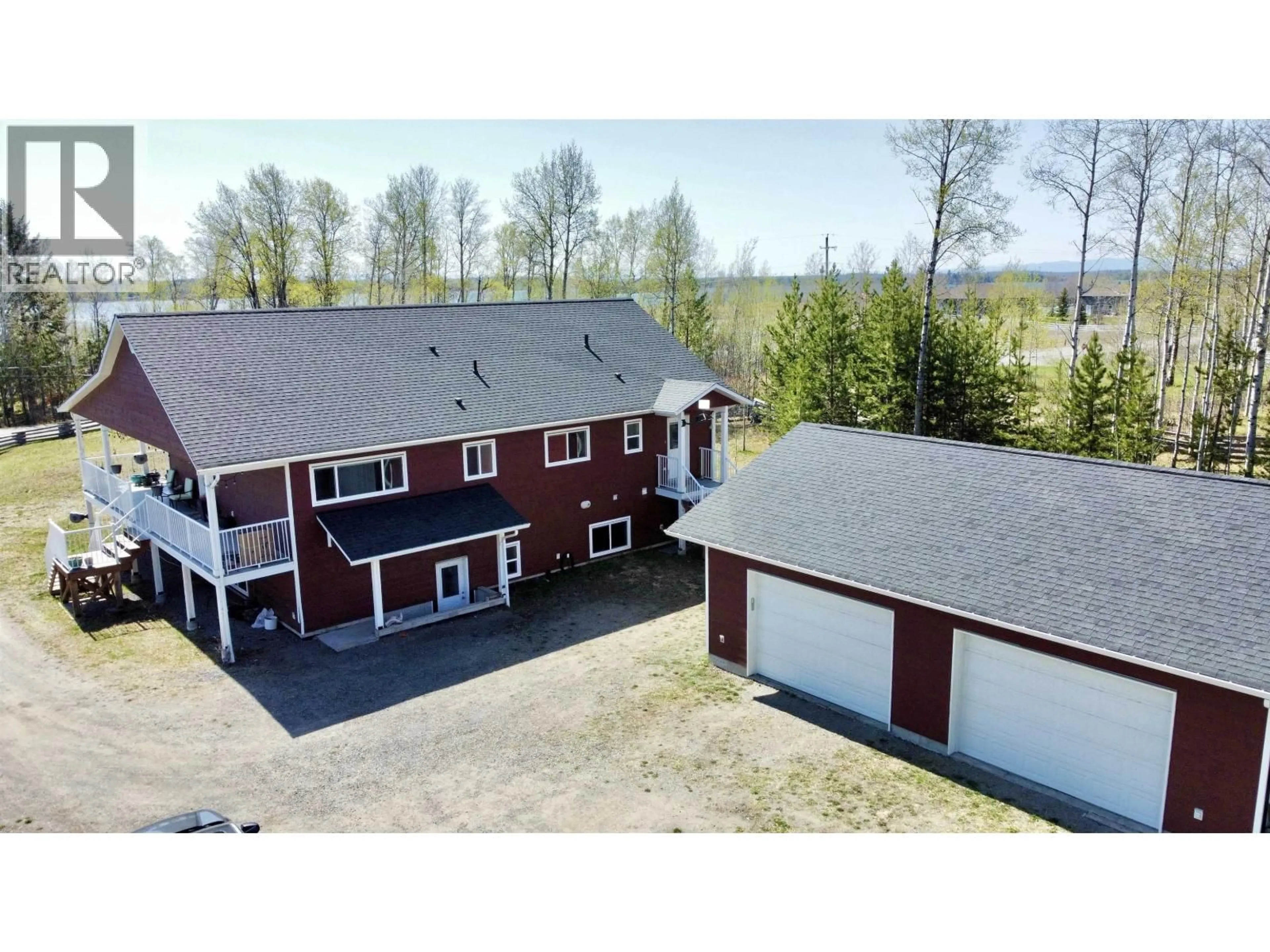 A pic from outside/outdoor area/front of a property/back of a property/a pic from drone, building for 5709 GREEN LAKE ROAD, Green Lake British Columbia V0K2K1