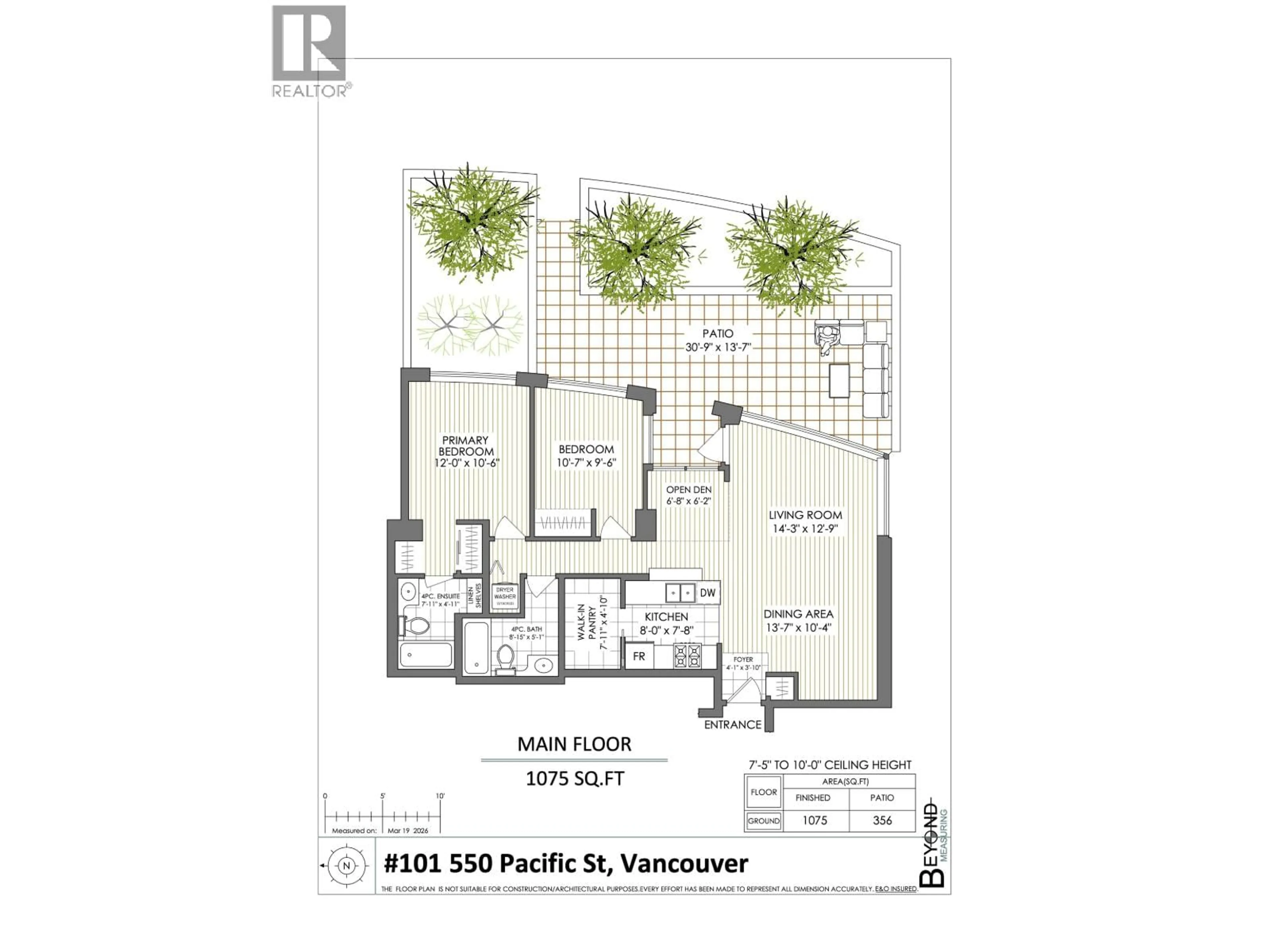 Floor plan for 101 - 550 PACIFIC STREET, Vancouver British Columbia V6Z3G2
