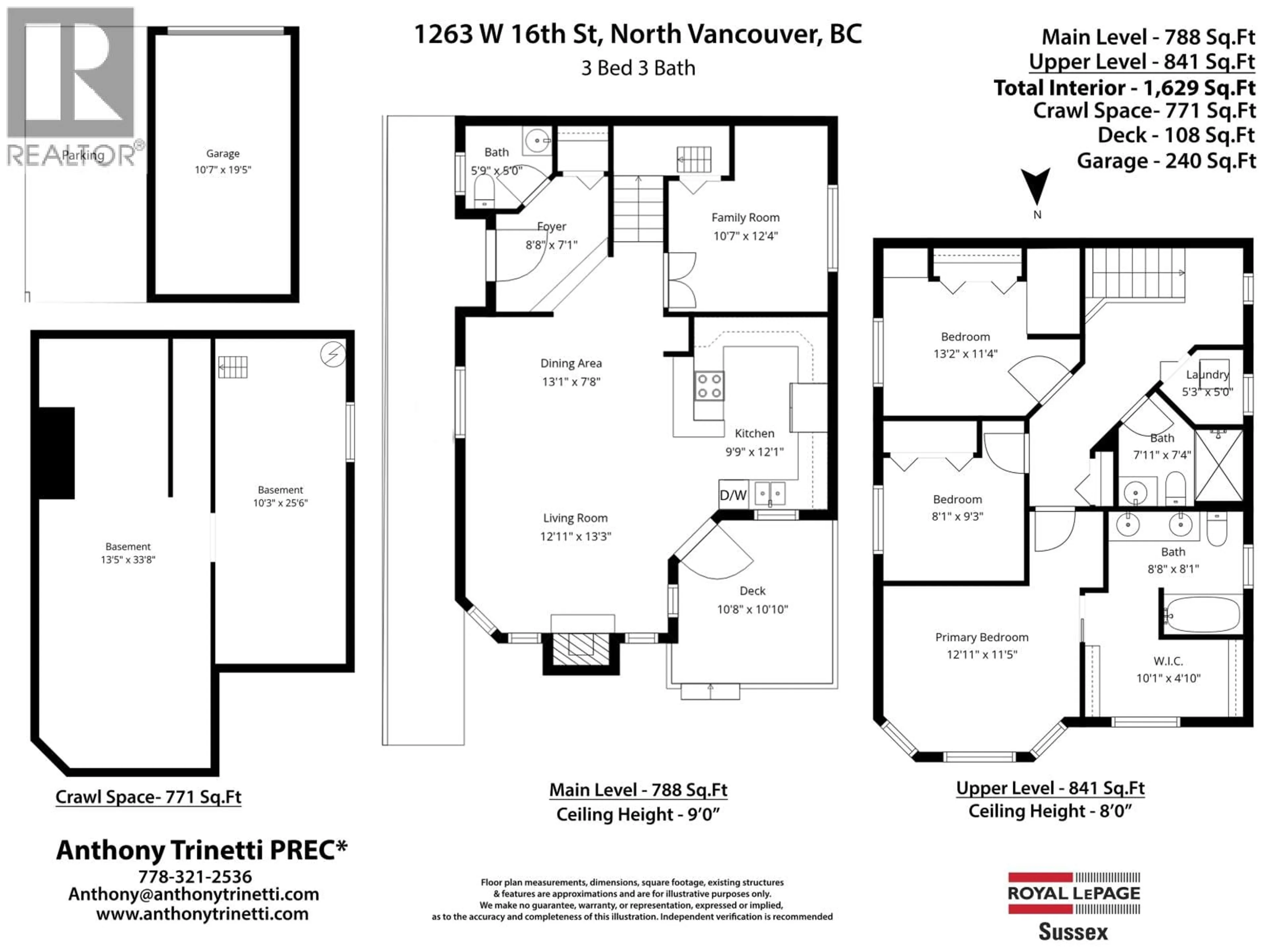 Floor plan for 1263 16TH STREET, North Vancouver British Columbia V7P1R5