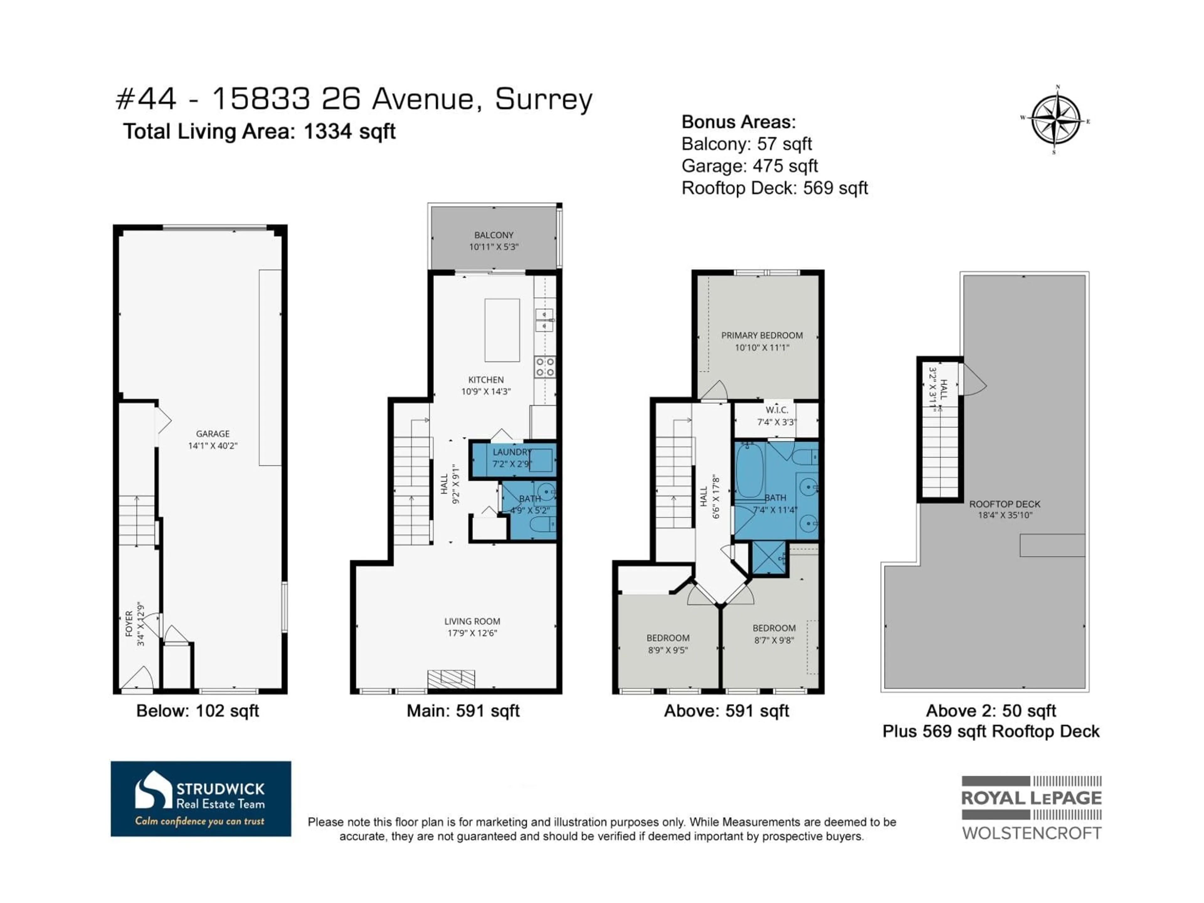 Floor plan for 44 - 15833 26 AVENUE, Surrey British Columbia V3Z2X5