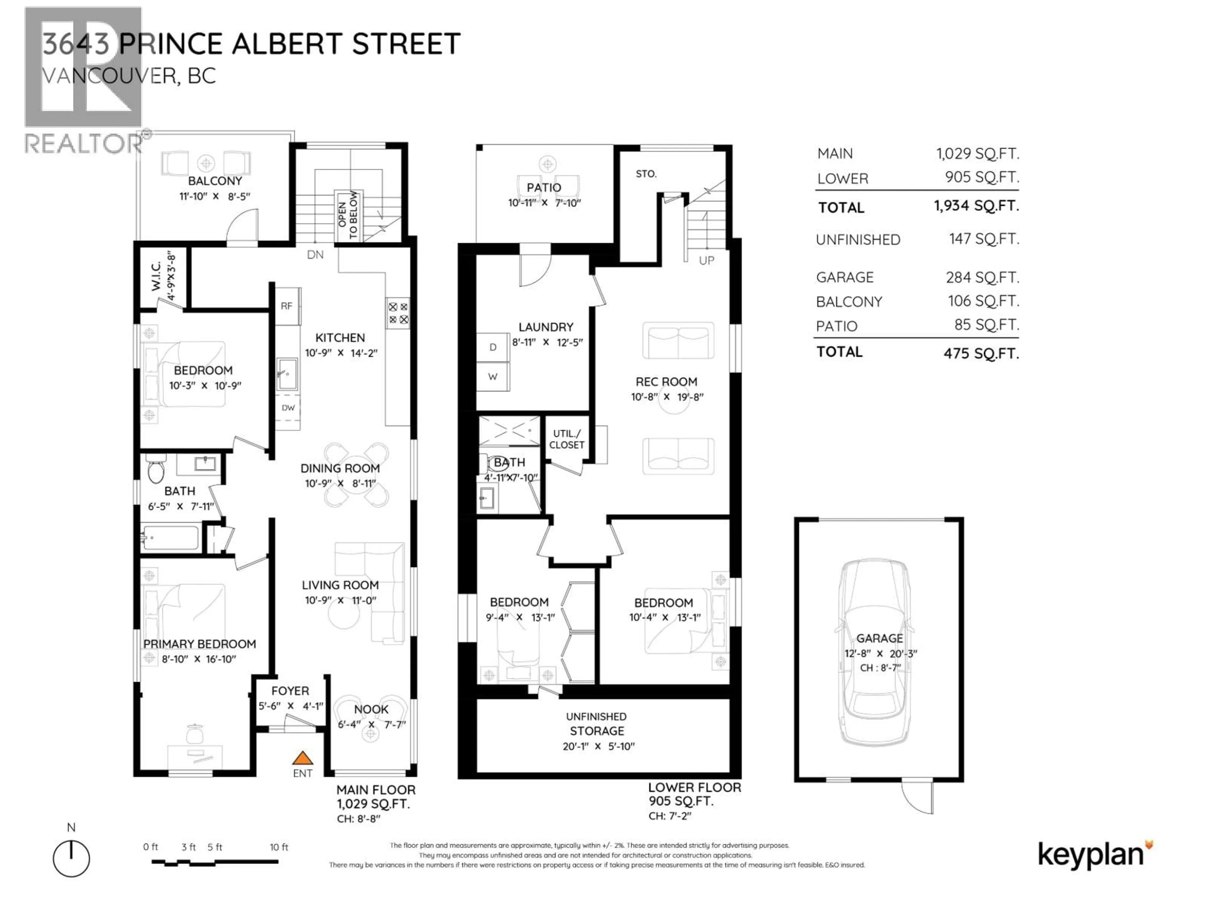 Floor plan for 3643 PRINCE ALBERT STREET, Vancouver British Columbia V5V4H9