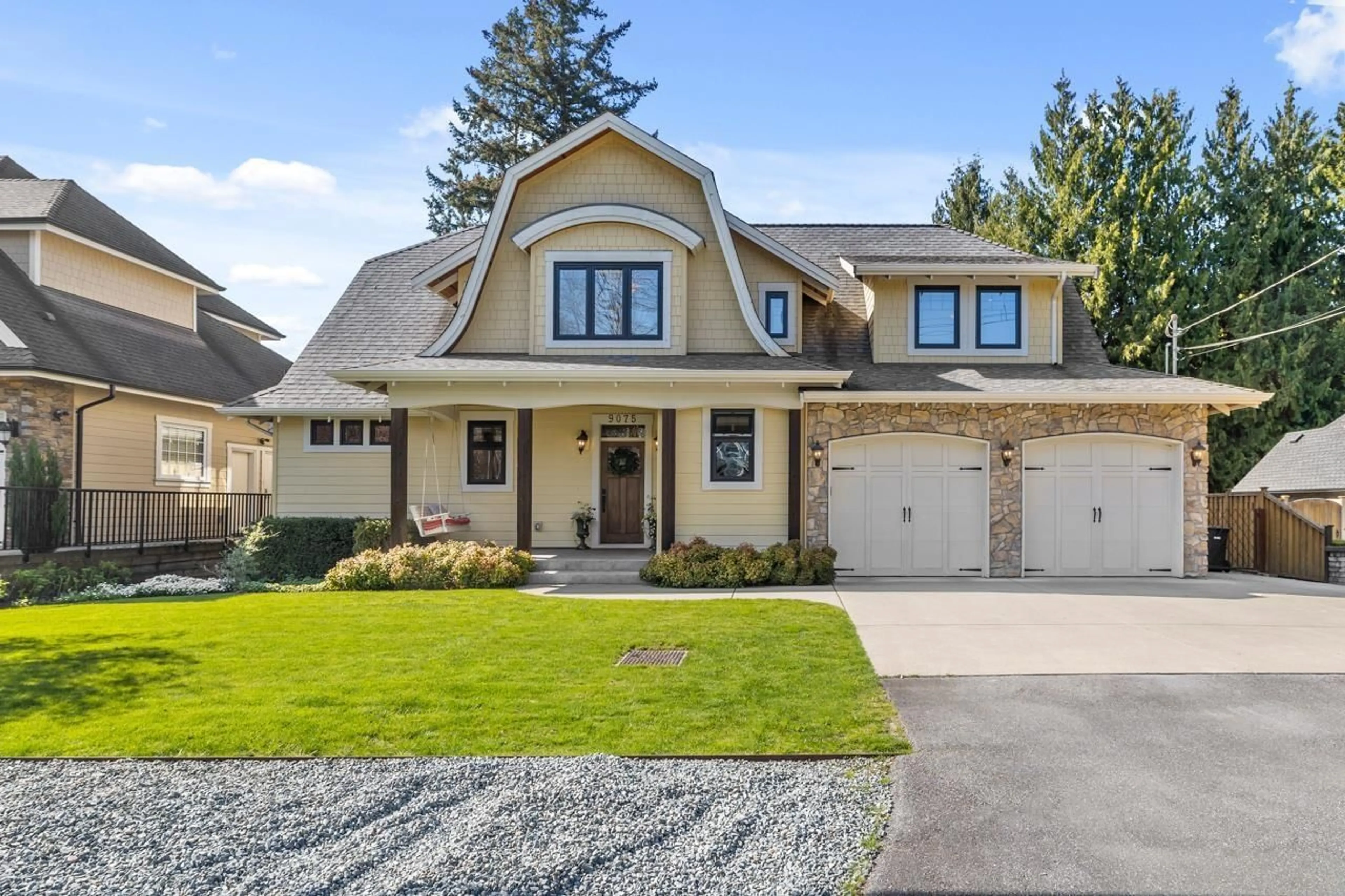 Home with vinyl exterior material, street for 9075 KING STREET, Langley British Columbia V1M2S6