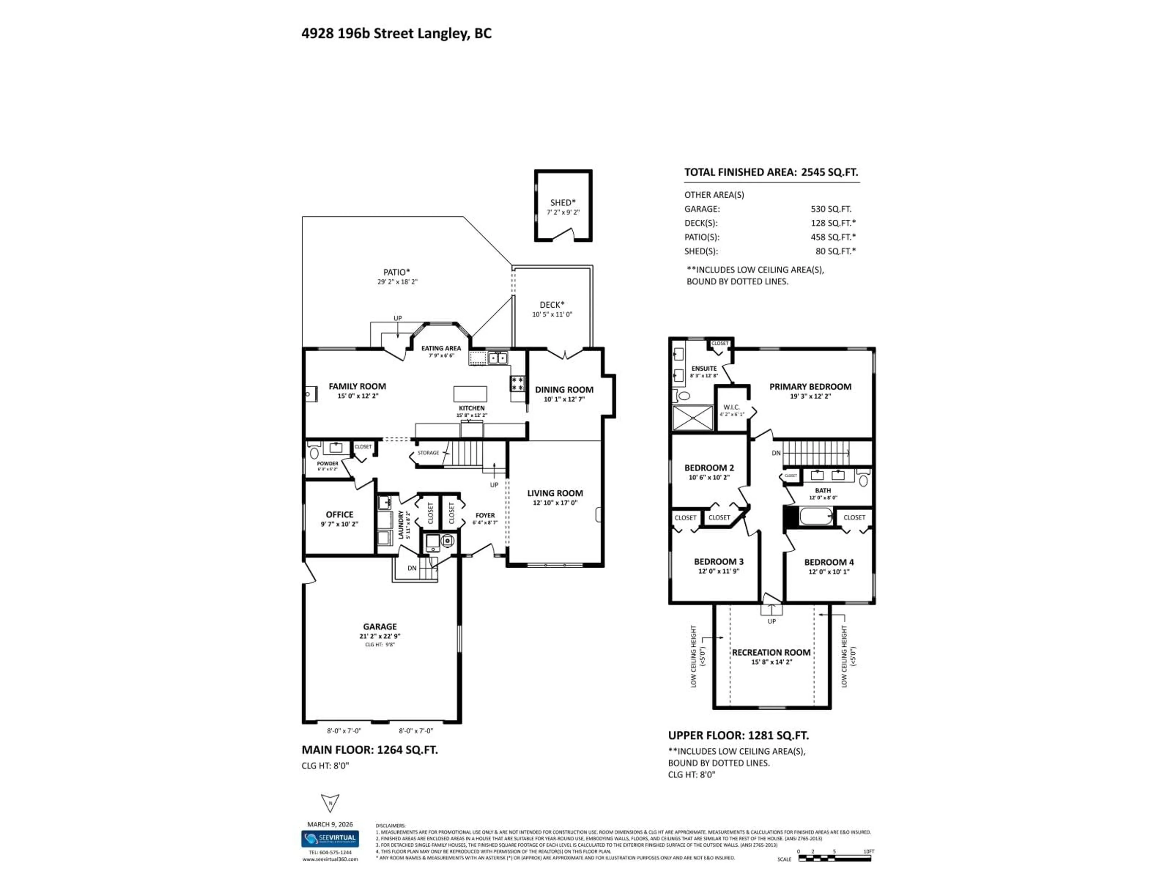 Floor plan for 4928 196B STREET, Langley British Columbia V3A7N7