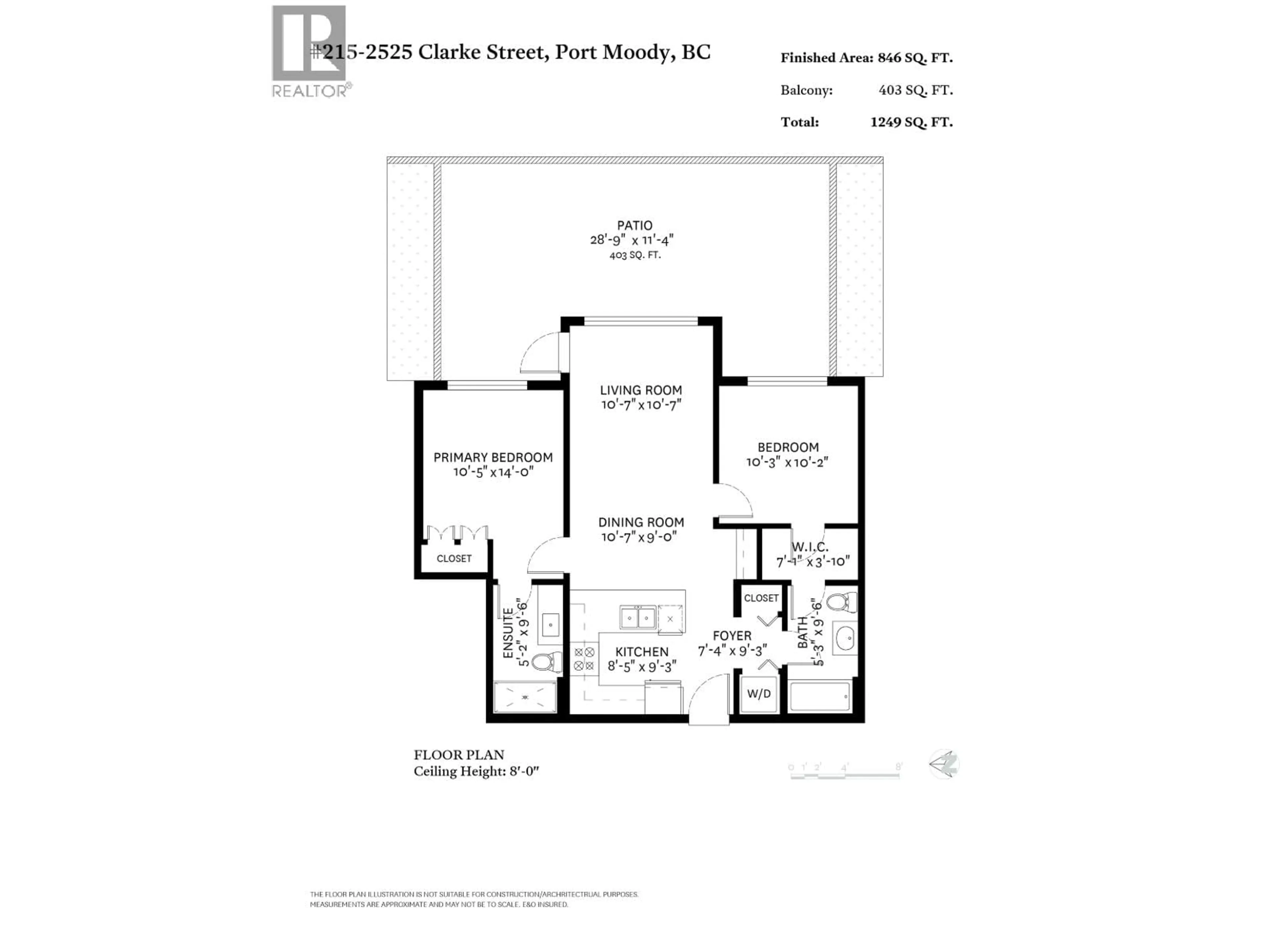 Floor plan for 215 - 2525 CLARKE STREET, Port Moody British Columbia V3H0J3