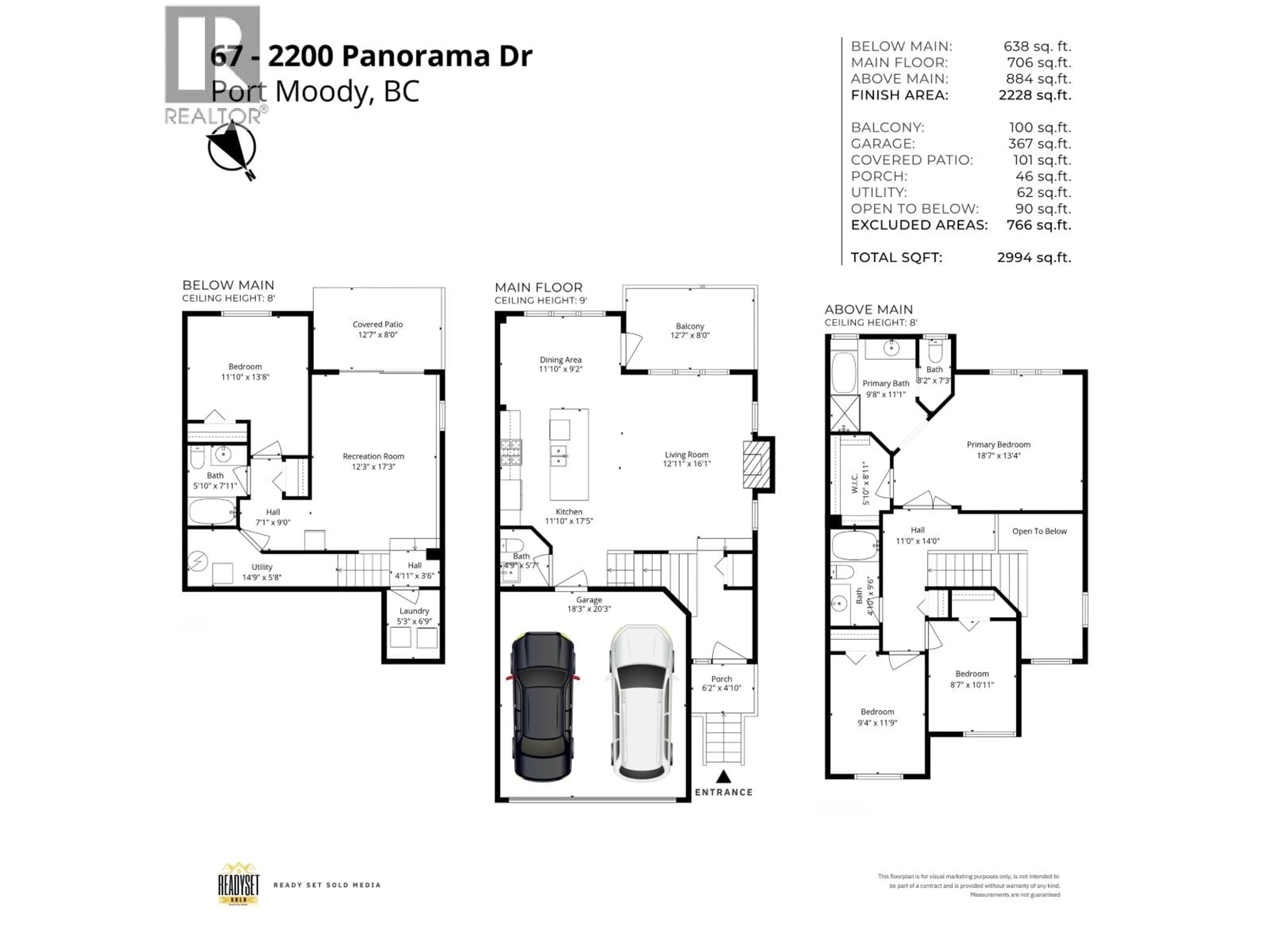 Floor plan for 67 - 2200 PANORAMA DRIVE, Port Moody British Columbia V3H5M2