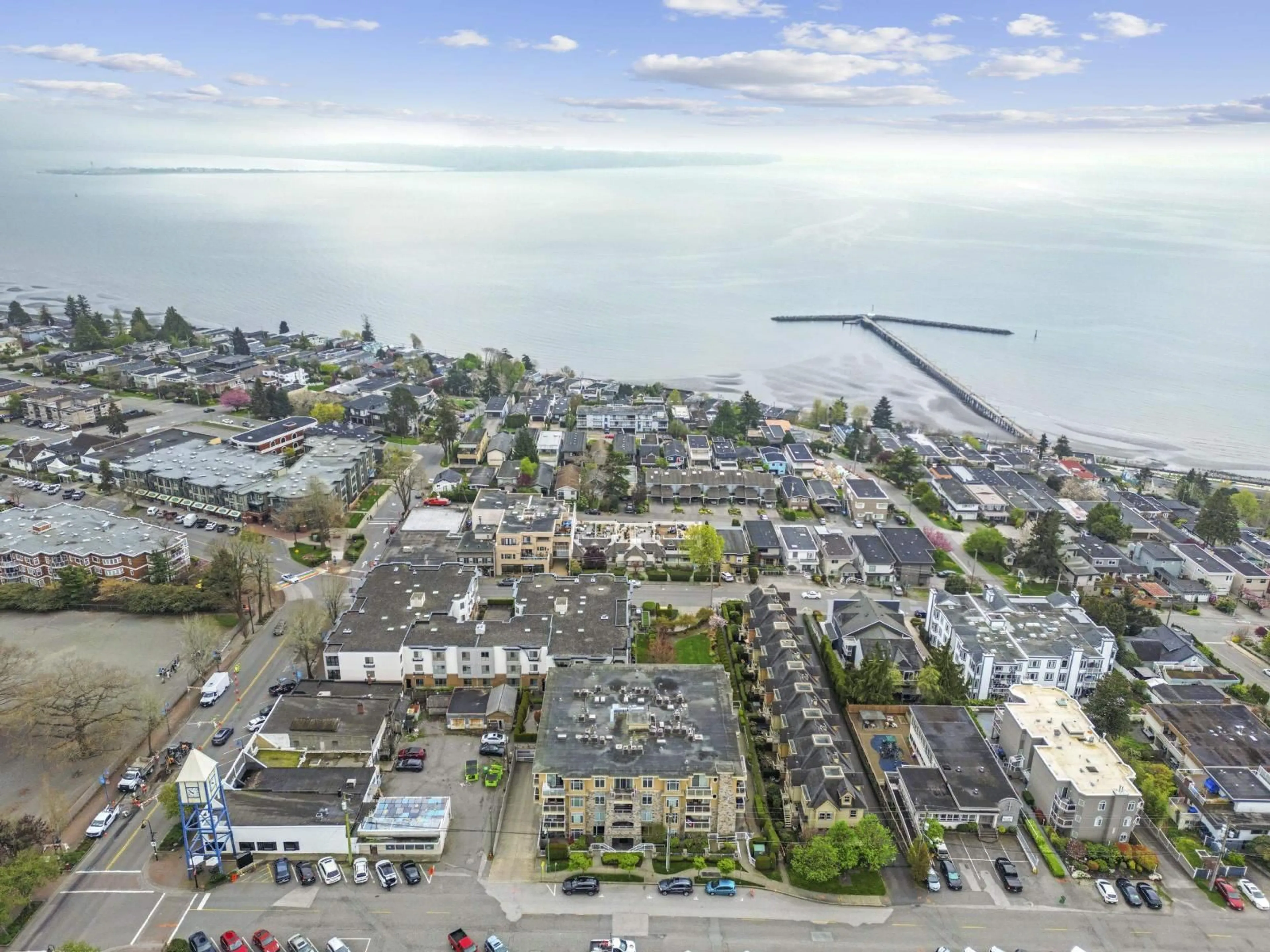 A pic from outside/outdoor area/front of a property/back of a property/a pic from drone, water/lake/river/ocean view for 102 - 15164 PROSPECT AVENUE, White Rock British Columbia V4B2B9