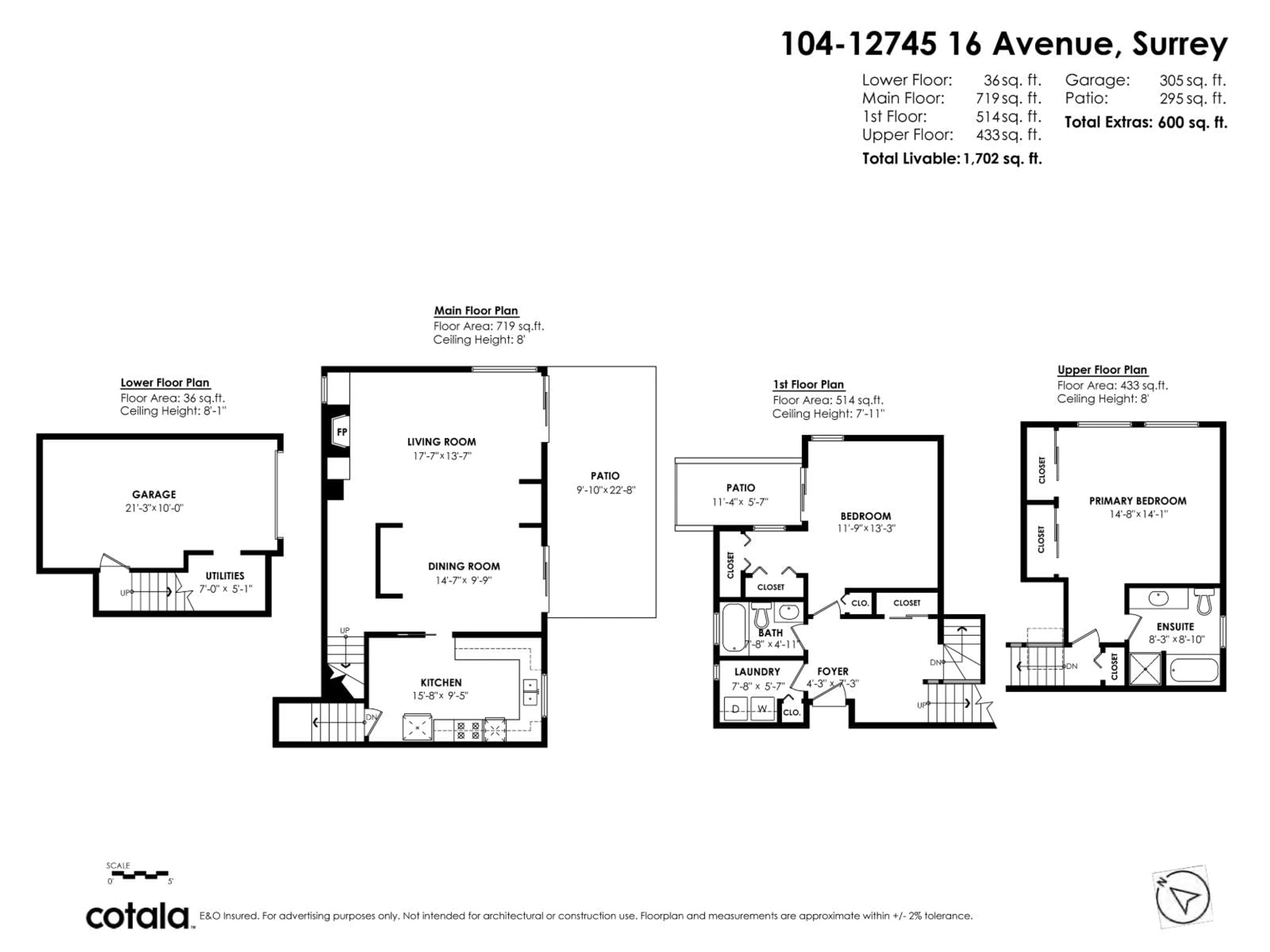 Floor plan for 104 - 12745 16 AVENUE, Surrey British Columbia V4A1N2