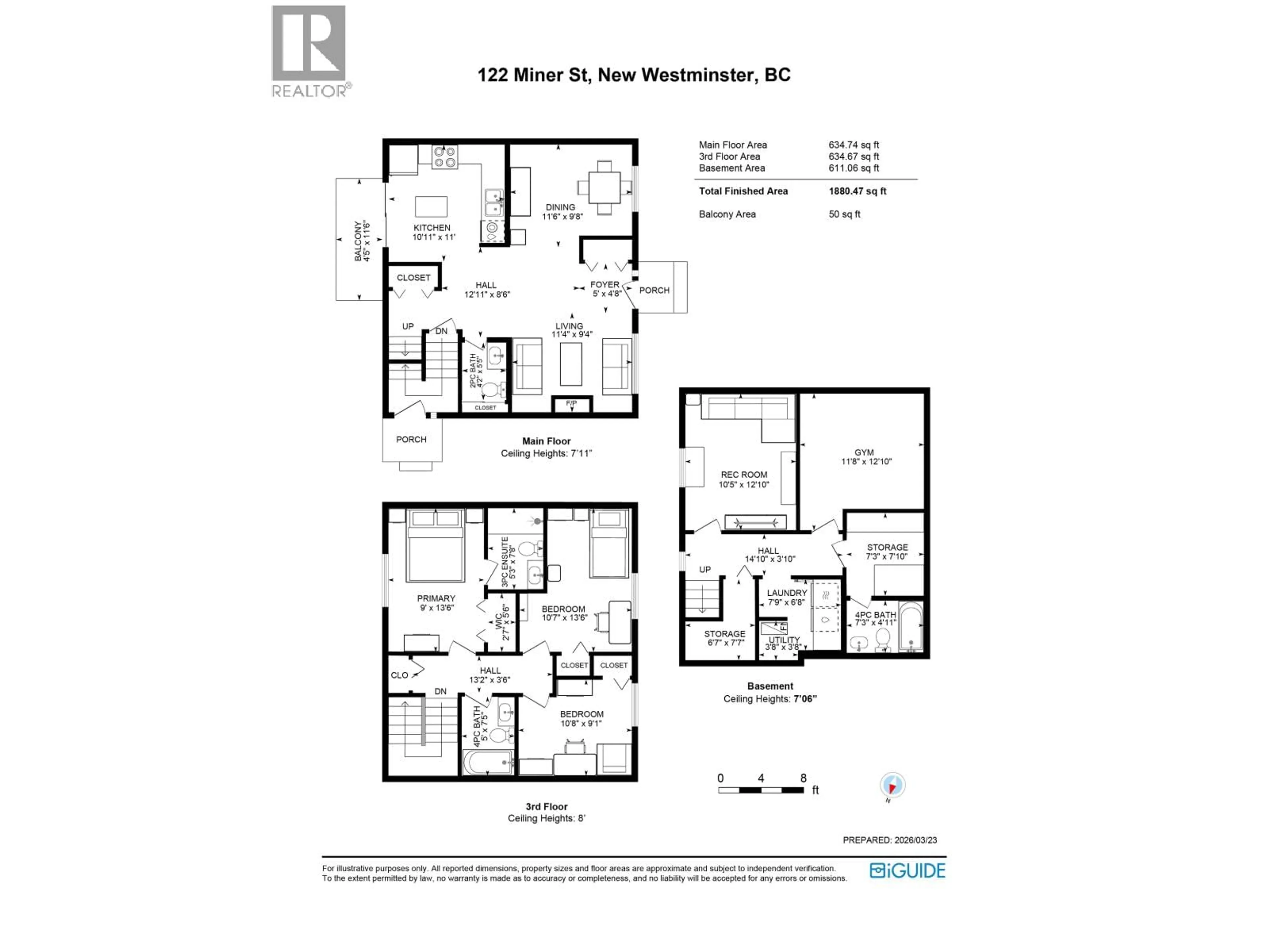 Floor plan for 122 MINER STREET, New Westminster British Columbia V3L3Z2