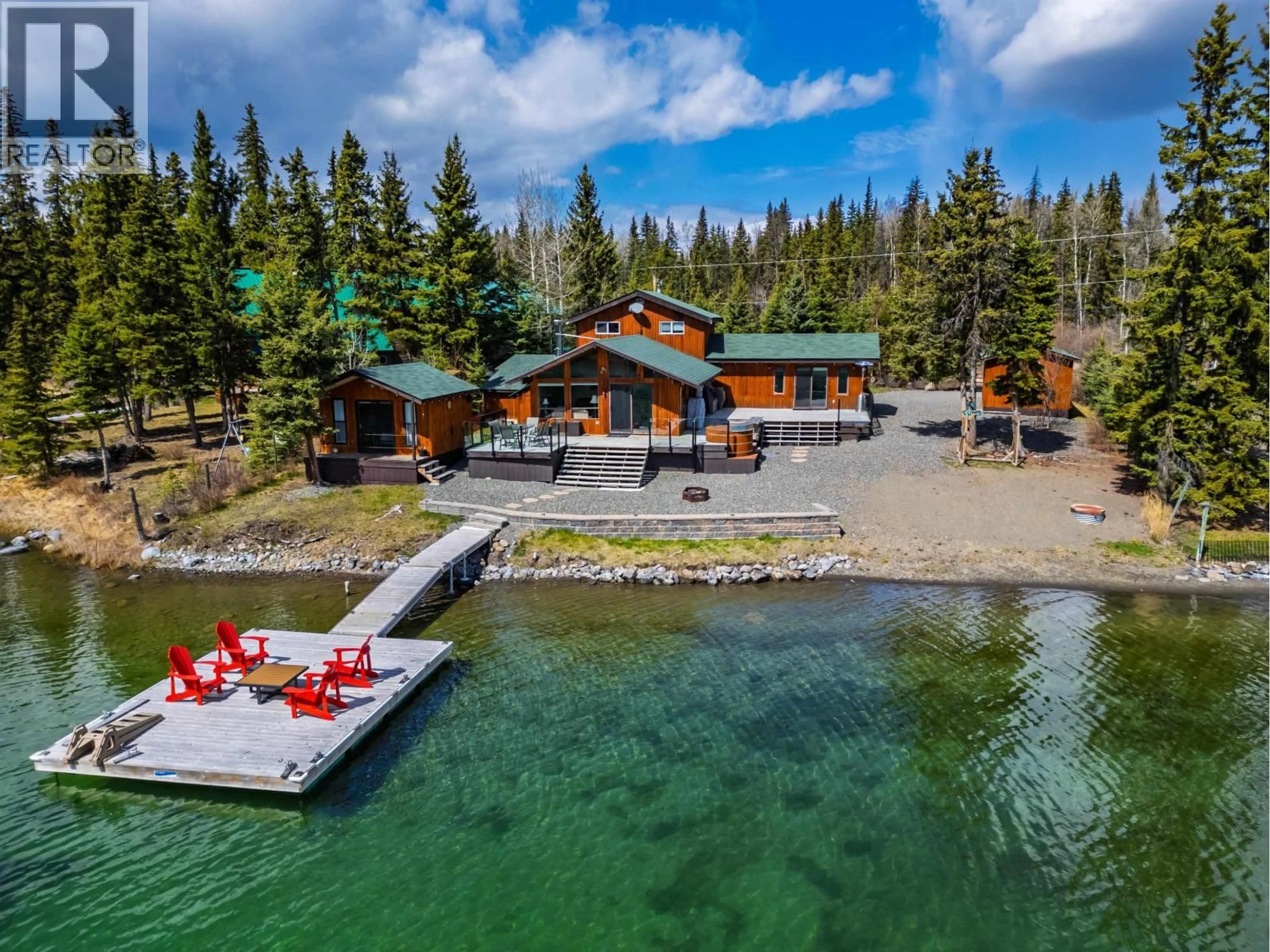 A pic from outside/outdoor area/front of a property/back of a property/a pic from drone, water/lake/river/ocean view for 7236 BOULANGER ROAD, Sheridan Lake British Columbia V0K1X1