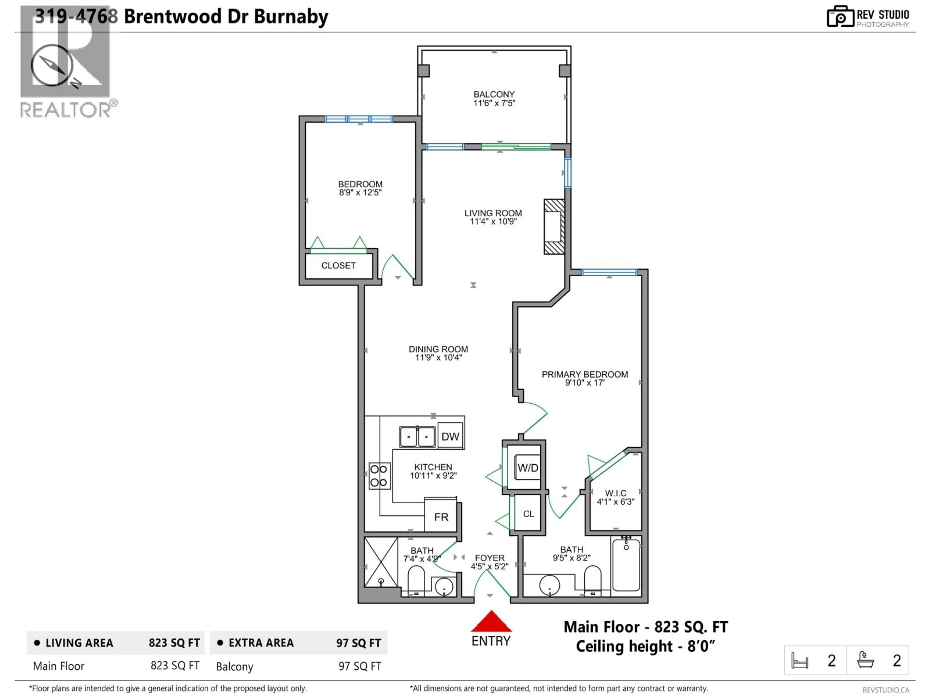 Floor plan for 319 - 4768 BRENTWOOD PLACE, Burnaby British Columbia V5C0C7