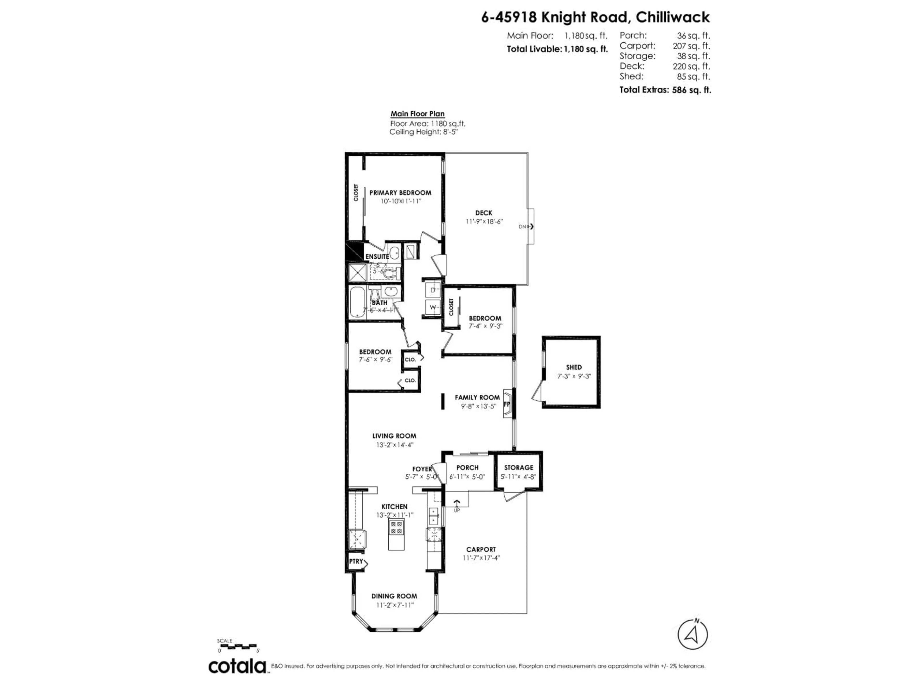 Floor plan for 6 - 45918 KNIGHT ROAD, Chilliwack British Columbia V2R3X4