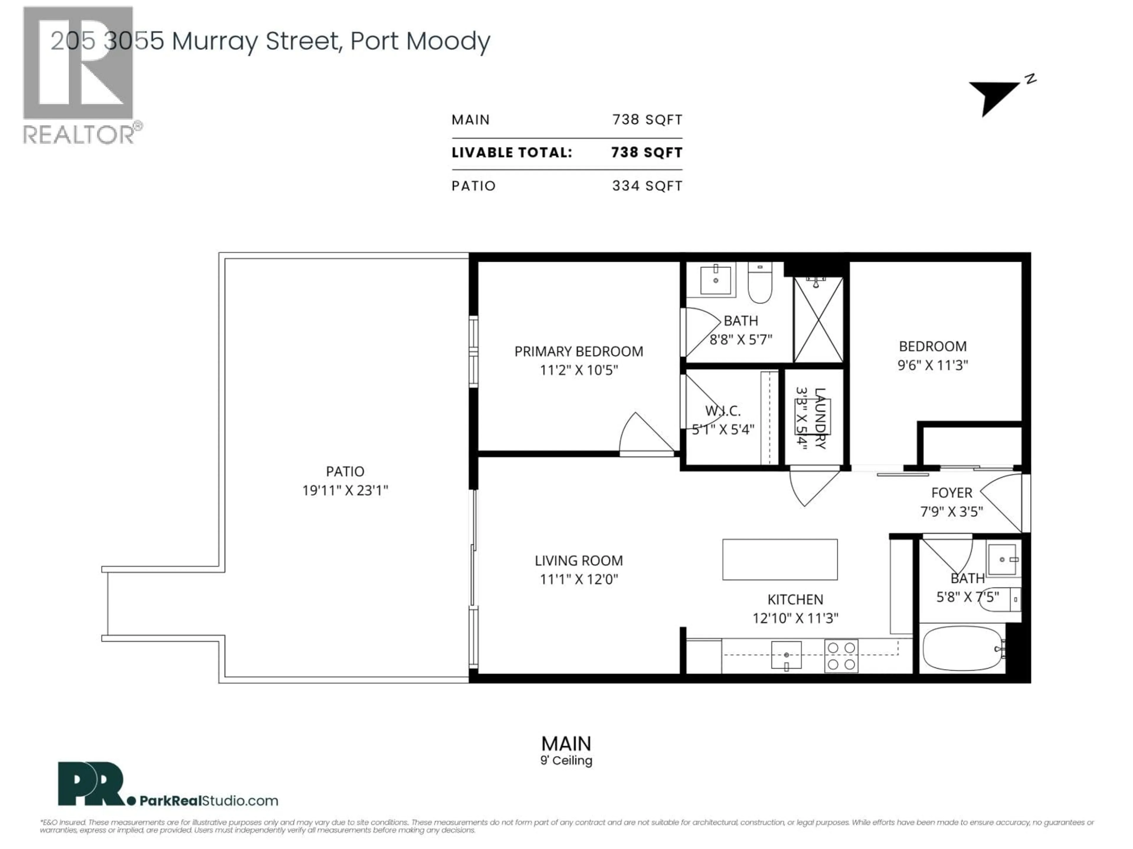 Floor plan for 205 - 3055 MURRAY STREET, Port Moody British Columbia V3H1X3
