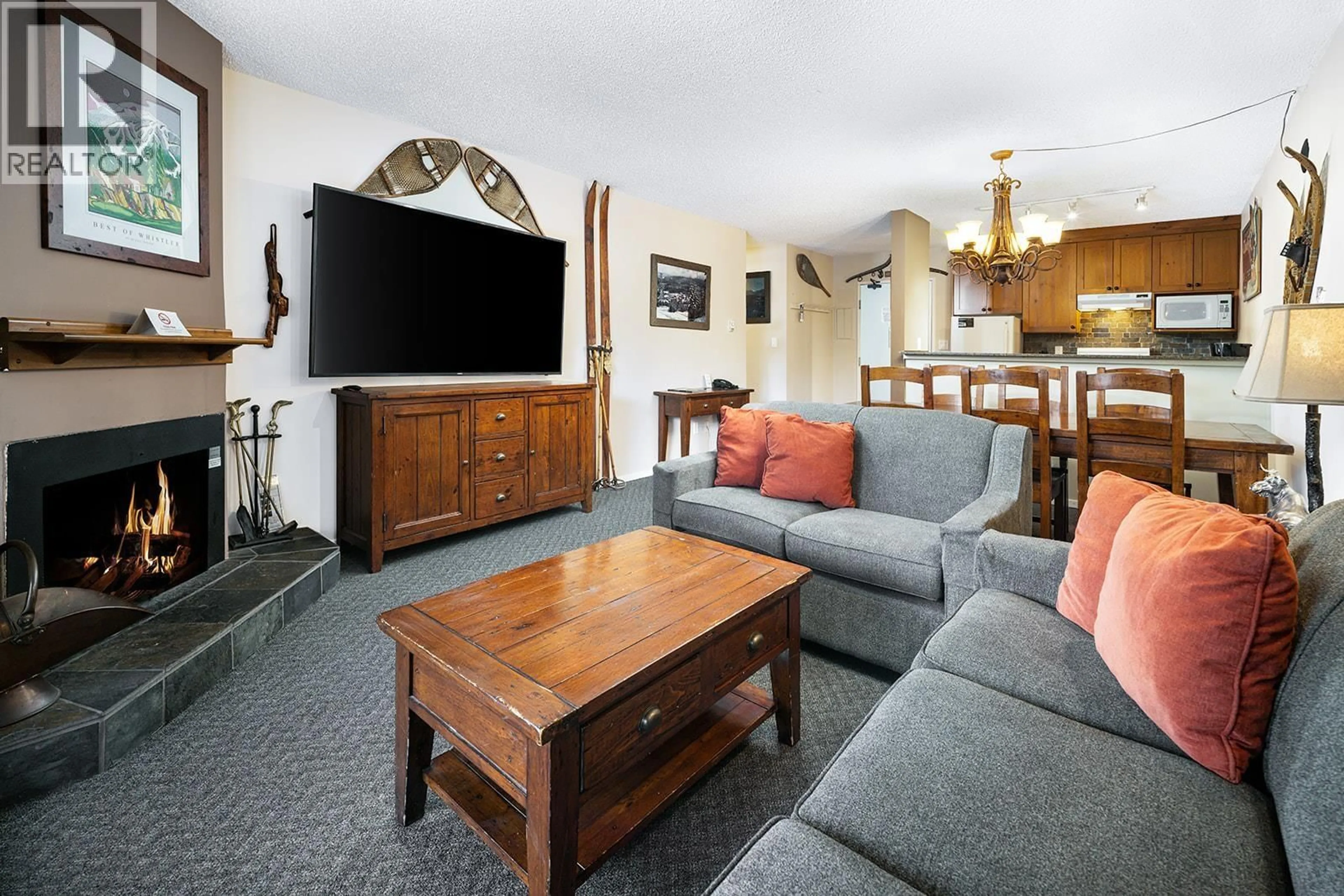 Living room with furniture, unknown for 222 - 4200 WHISTLER WAY, Whistler British Columbia V8E1J4