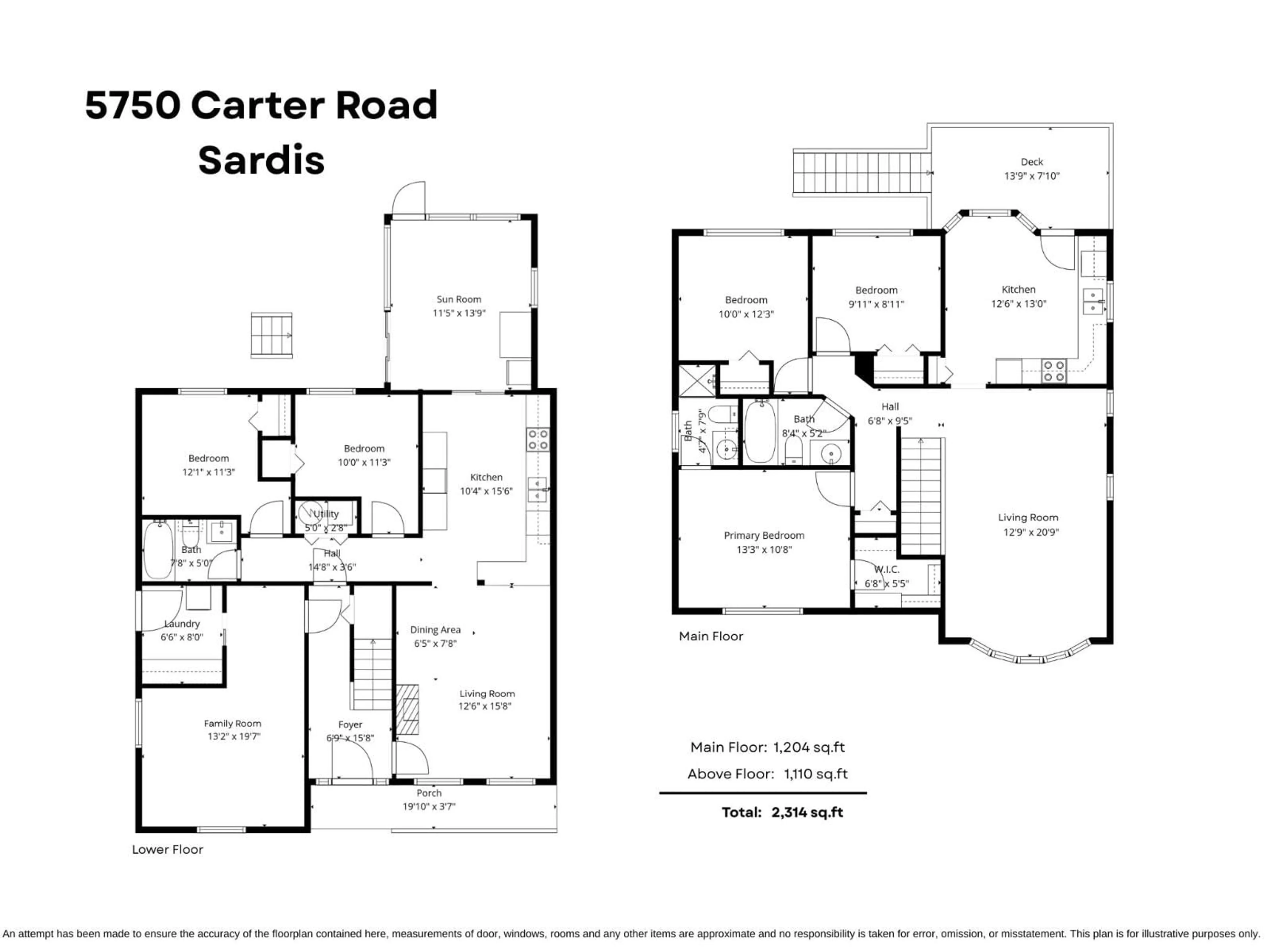 Floor plan for 5750 CARTER ROAD, Chilliwack British Columbia V2R3K1