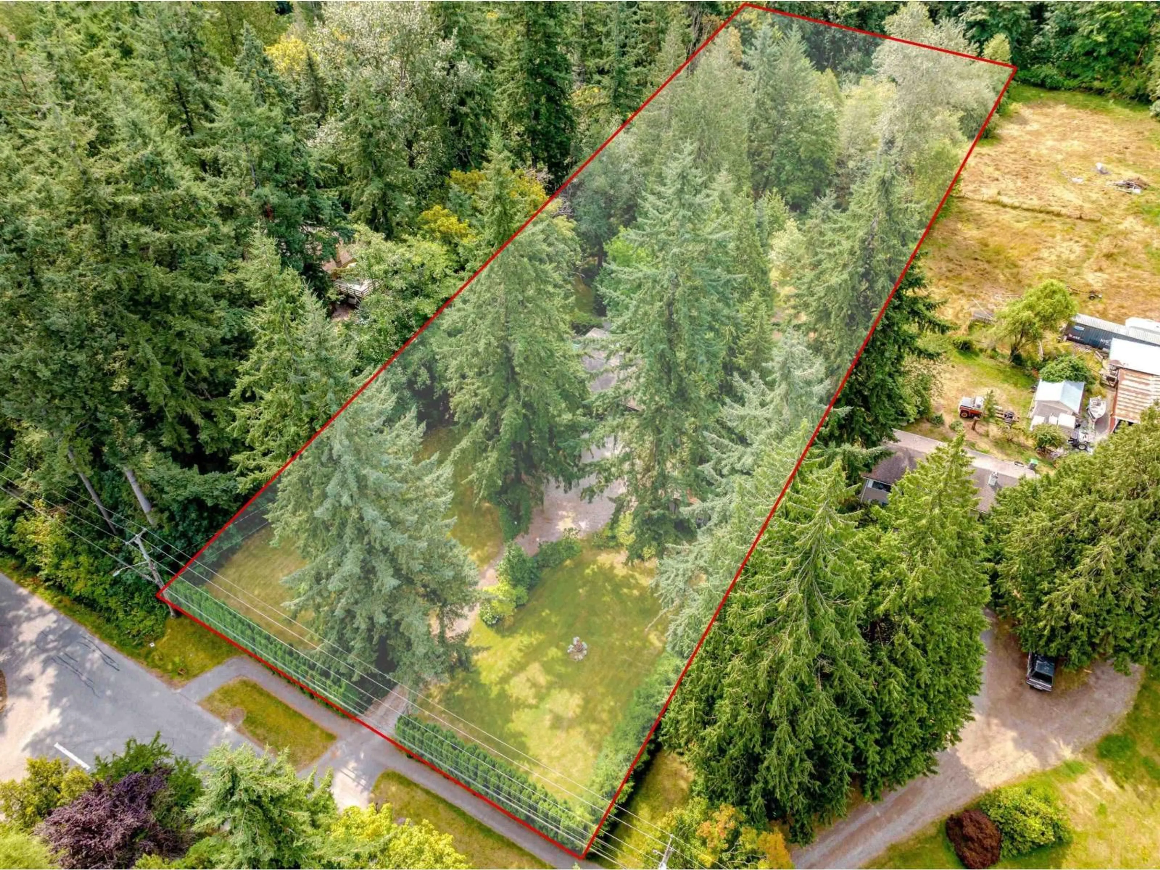 A pic from outside/outdoor area/front of a property/back of a property/a pic from drone, forest/trees view for 17300 26 AVENUE, Surrey British Columbia V3Z0A4