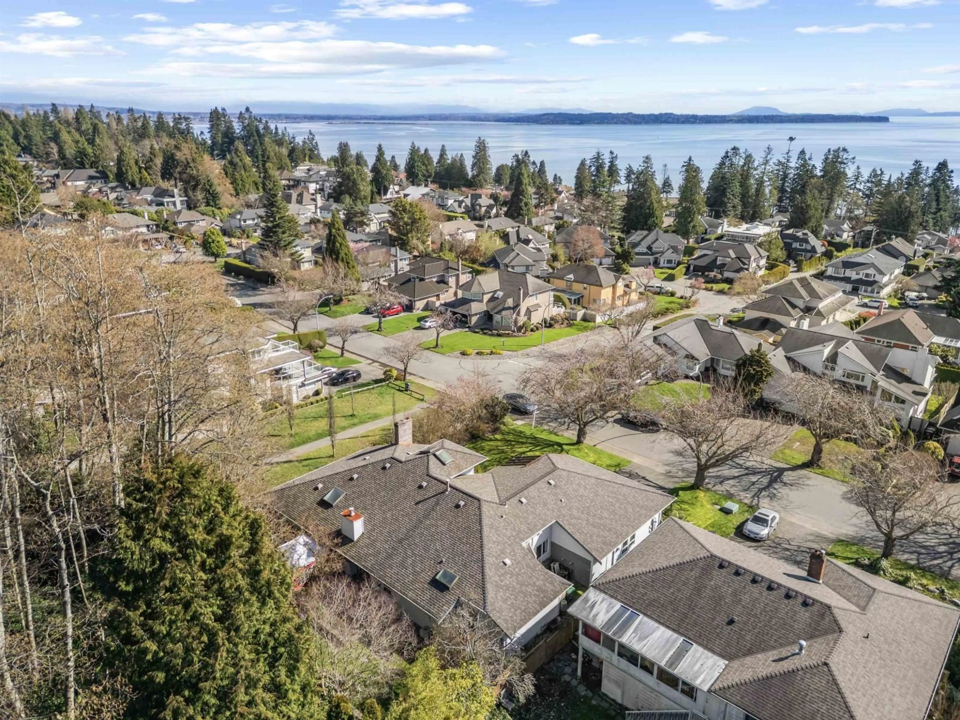 A pic from outside/outdoor area/front of a property/back of a property/a pic from drone, water/lake/river/ocean view for 13383 14A AVENUE, Surrey British Columbia V4A7P9