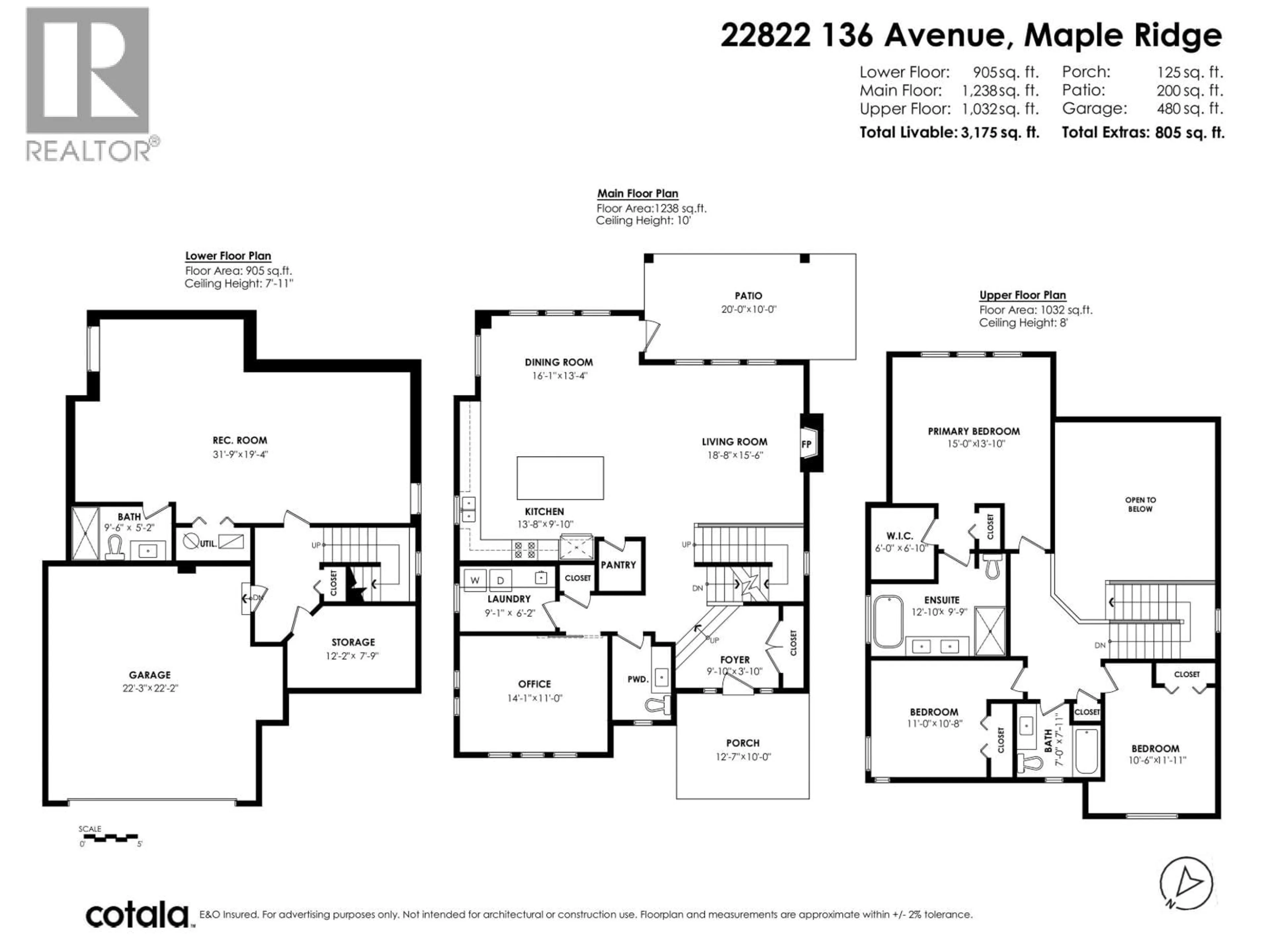 Floor plan for 22822 136 AVENUE, Maple Ridge British Columbia V4R0B3