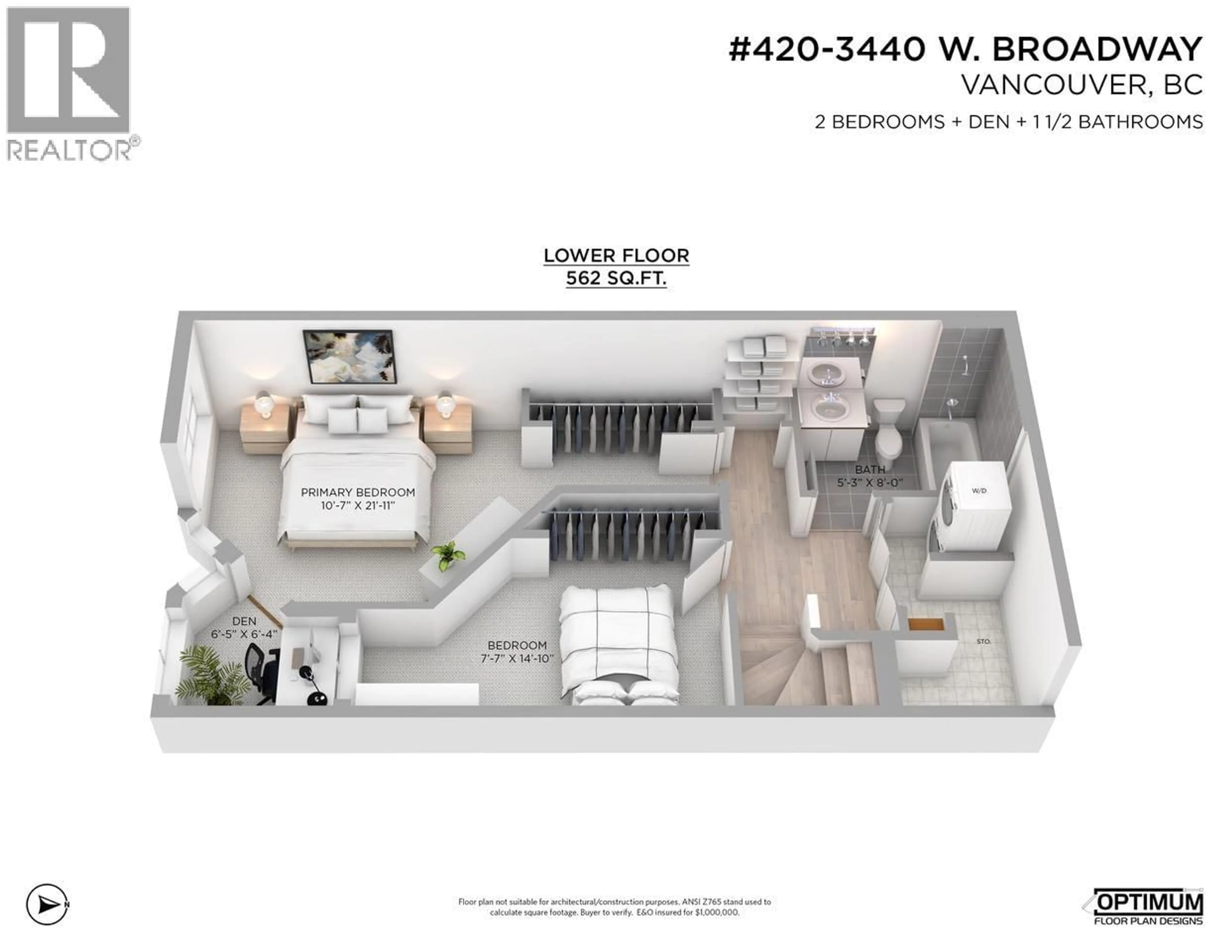 Floor plan for 420 - 3440 BROADWAY, Vancouver British Columbia V6R4R2