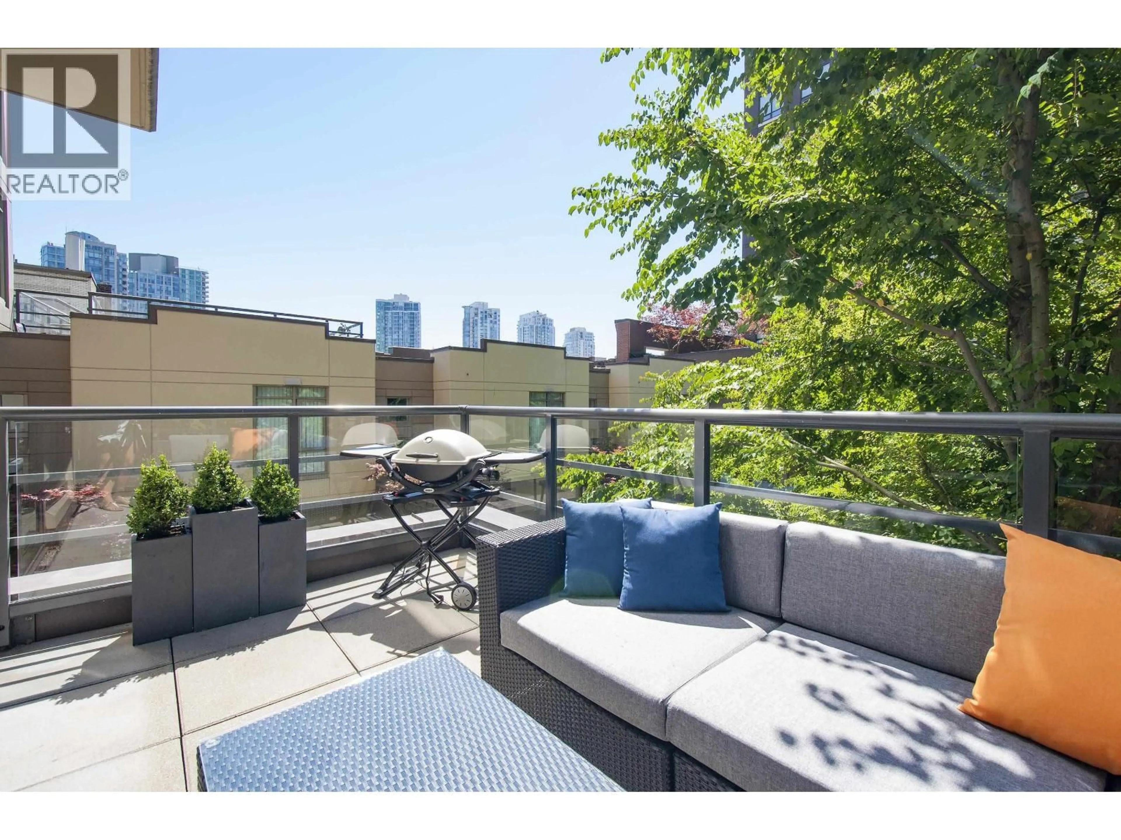 Patio, city buildings view from balcony for 307 - 1001 HOMER STREET, Vancouver British Columbia V6B1M9