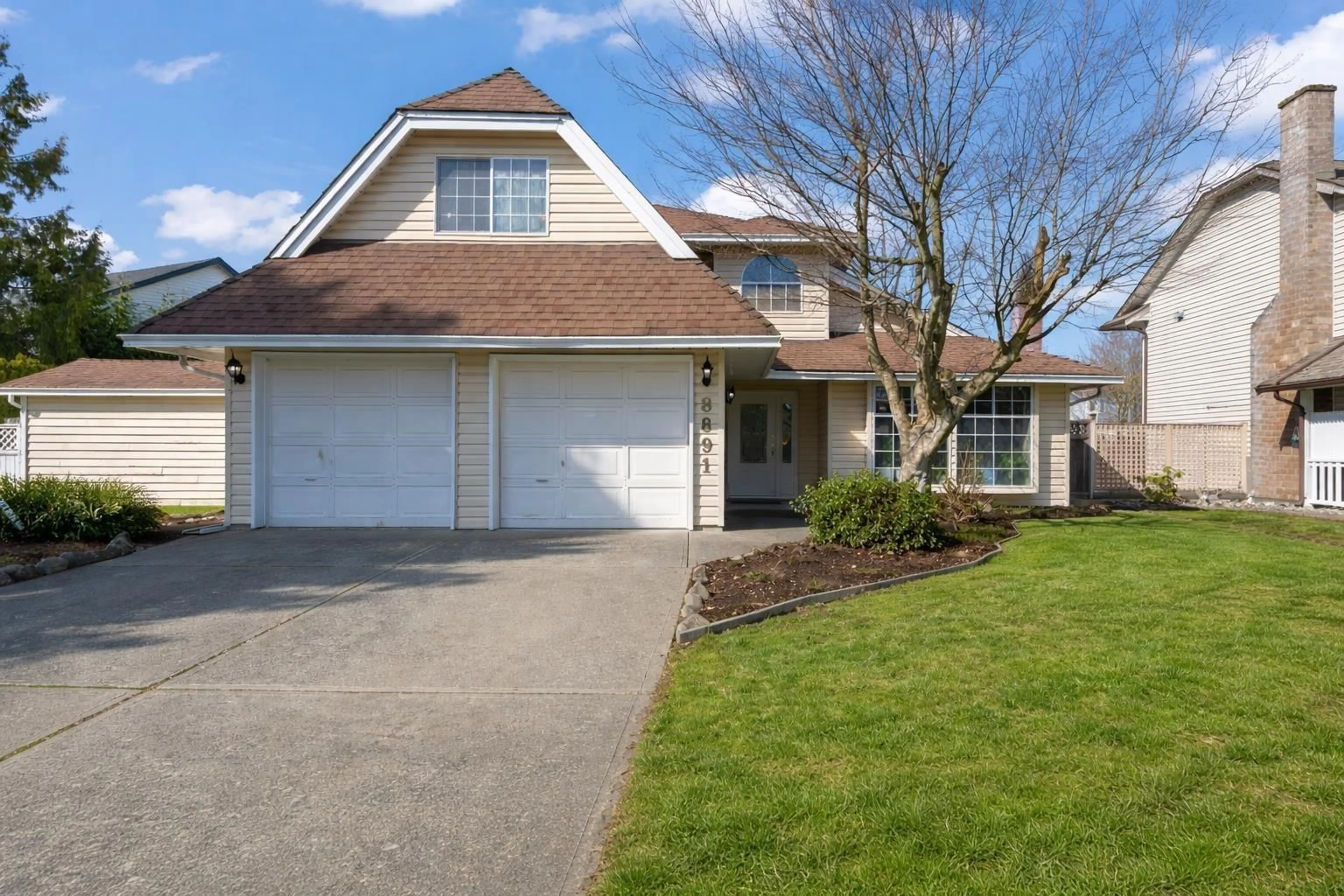 Home with vinyl exterior material, street for 8891 157 STREET, Surrey British Columbia V4N2Y8