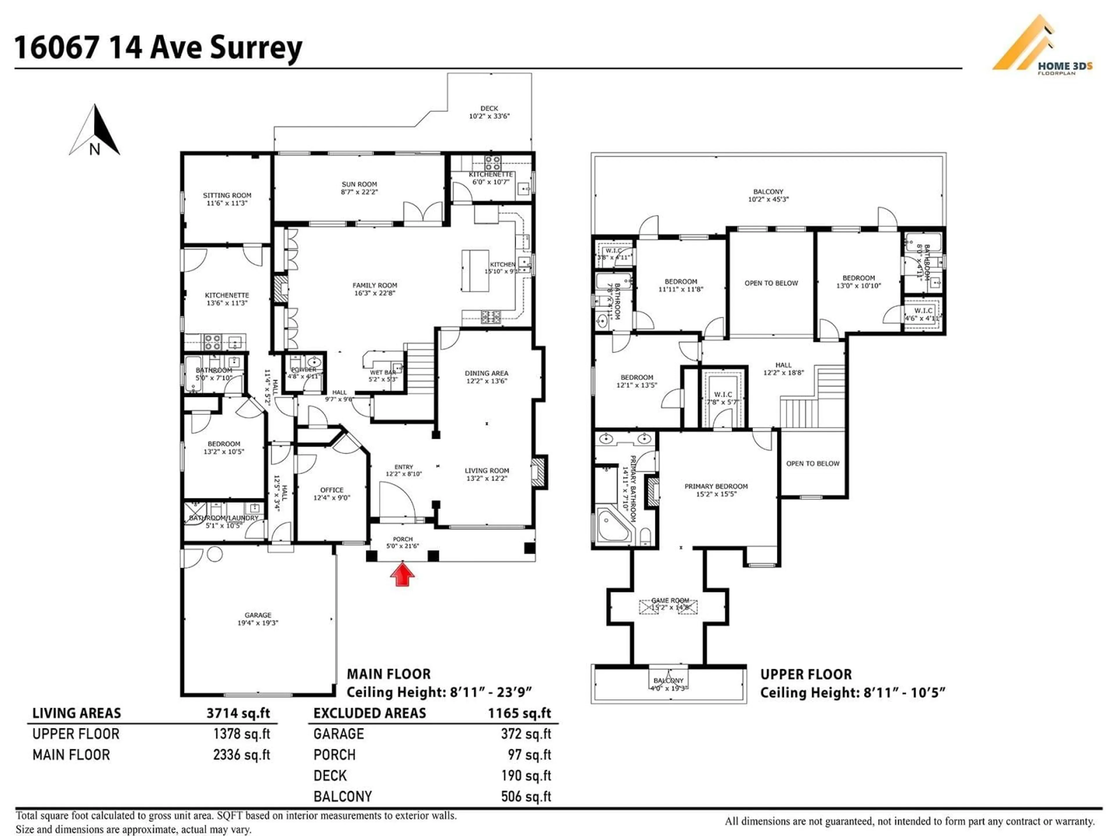 Floor plan for 16067 14 AVENUE, Surrey British Columbia V4A1G9