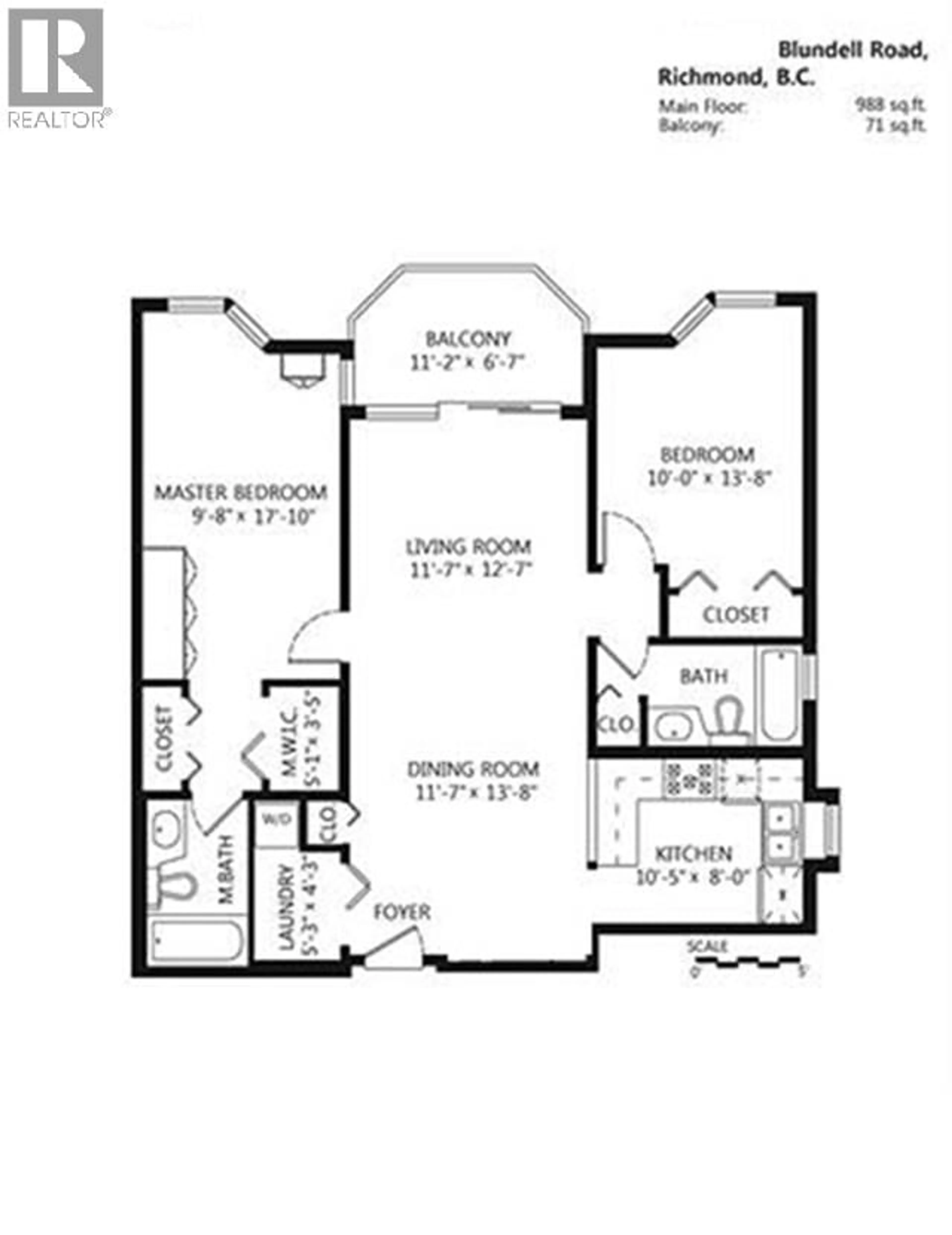 Floor plan for 204 - 7071 BLUNDELL ROAD, Richmond British Columbia V6Y1J5