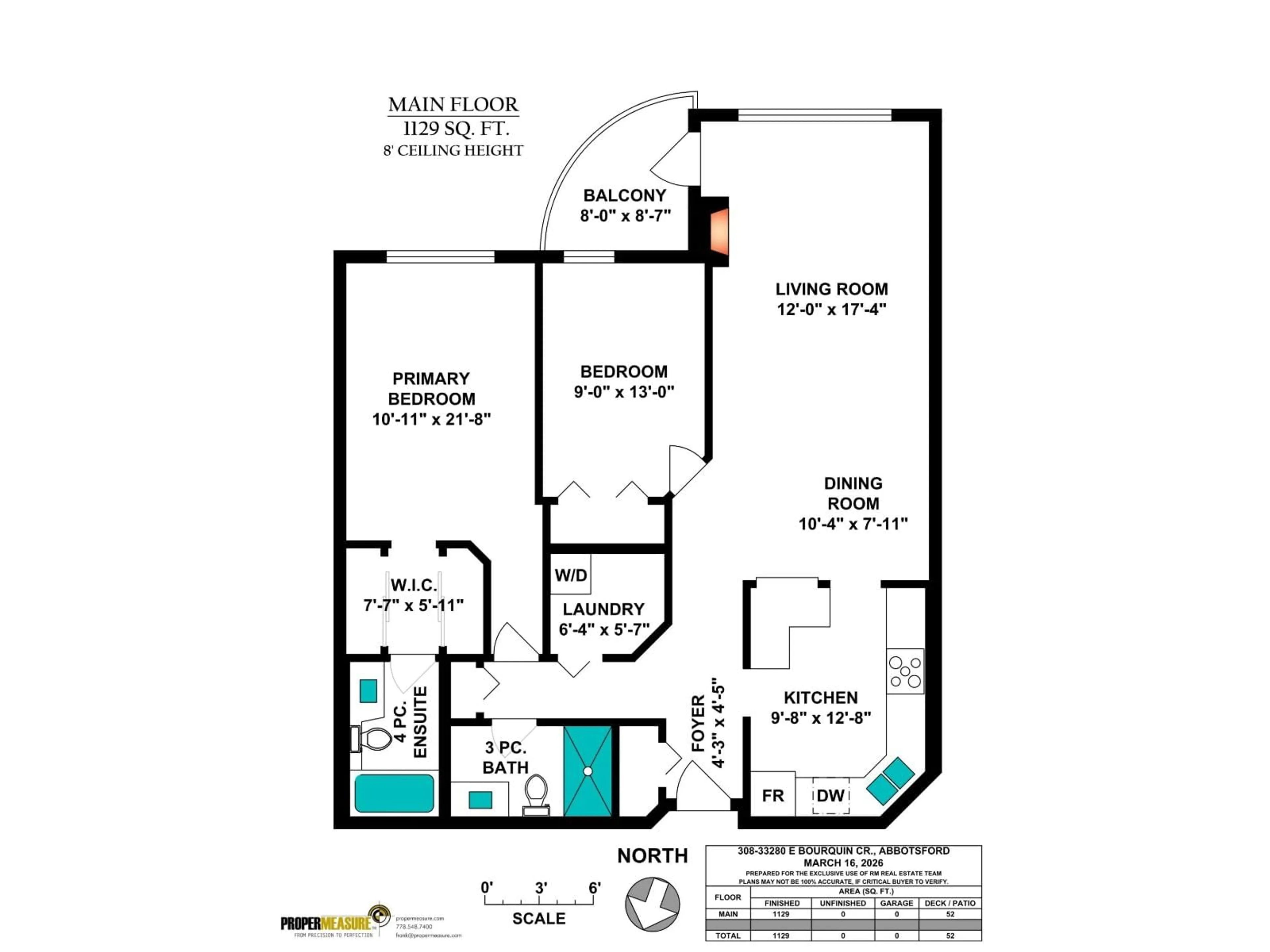 Floor plan for 308 - 33280 BOURQUIN CRESCENT, Abbotsford British Columbia V2S7K2