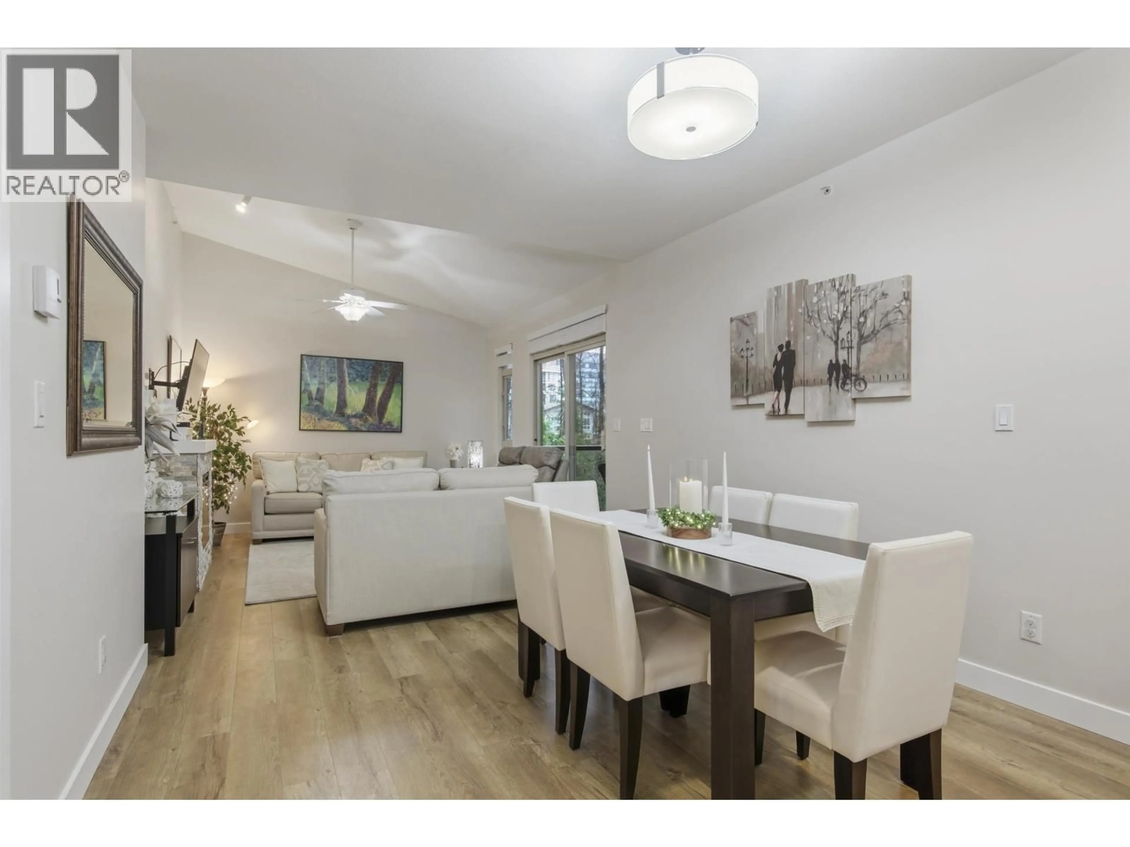 Dining room, wood/laminate floor for 408 - 100 CAPILANO ROAD, Port Moody British Columbia V3H5M9